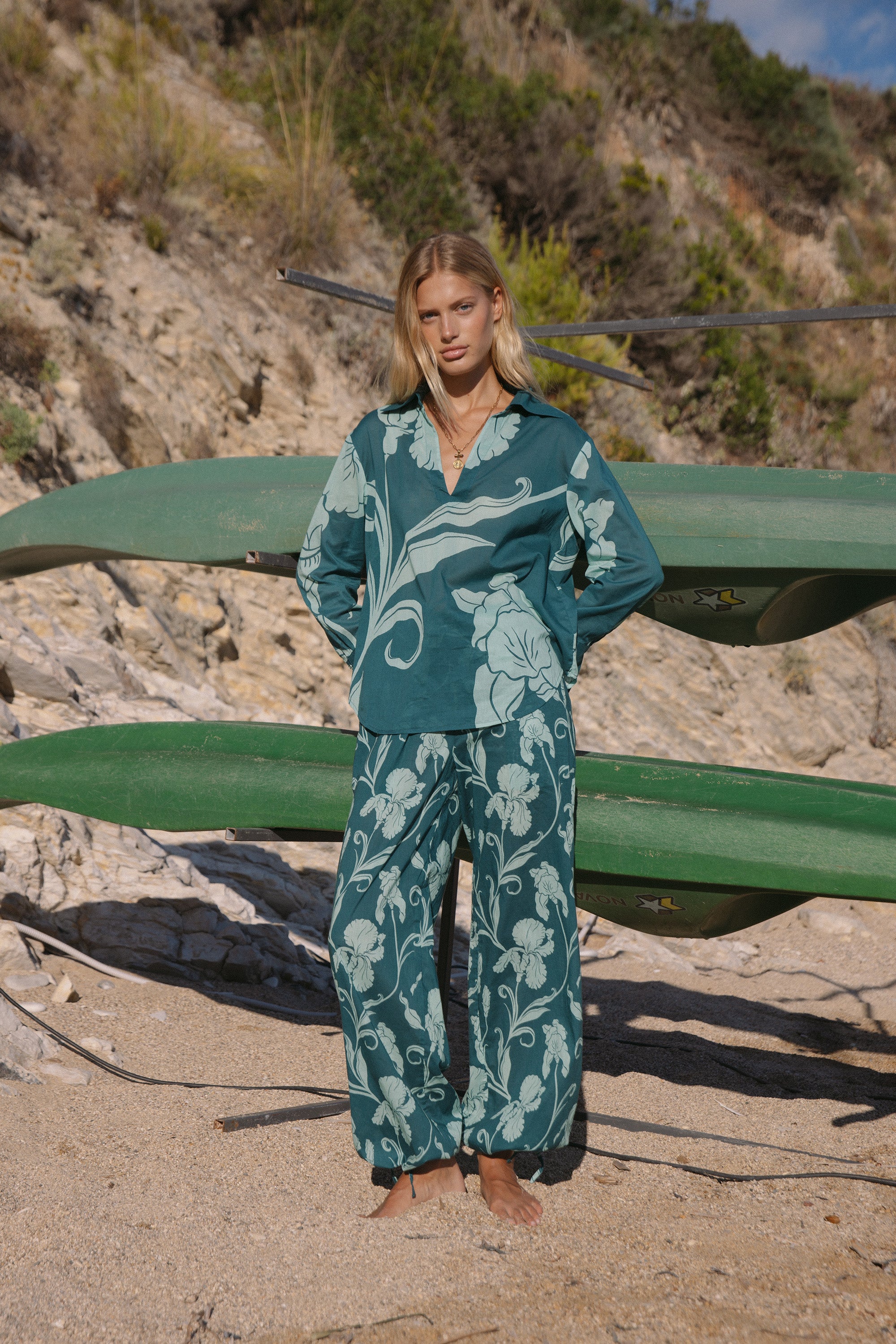 Saffron Shirt - Iris Jade