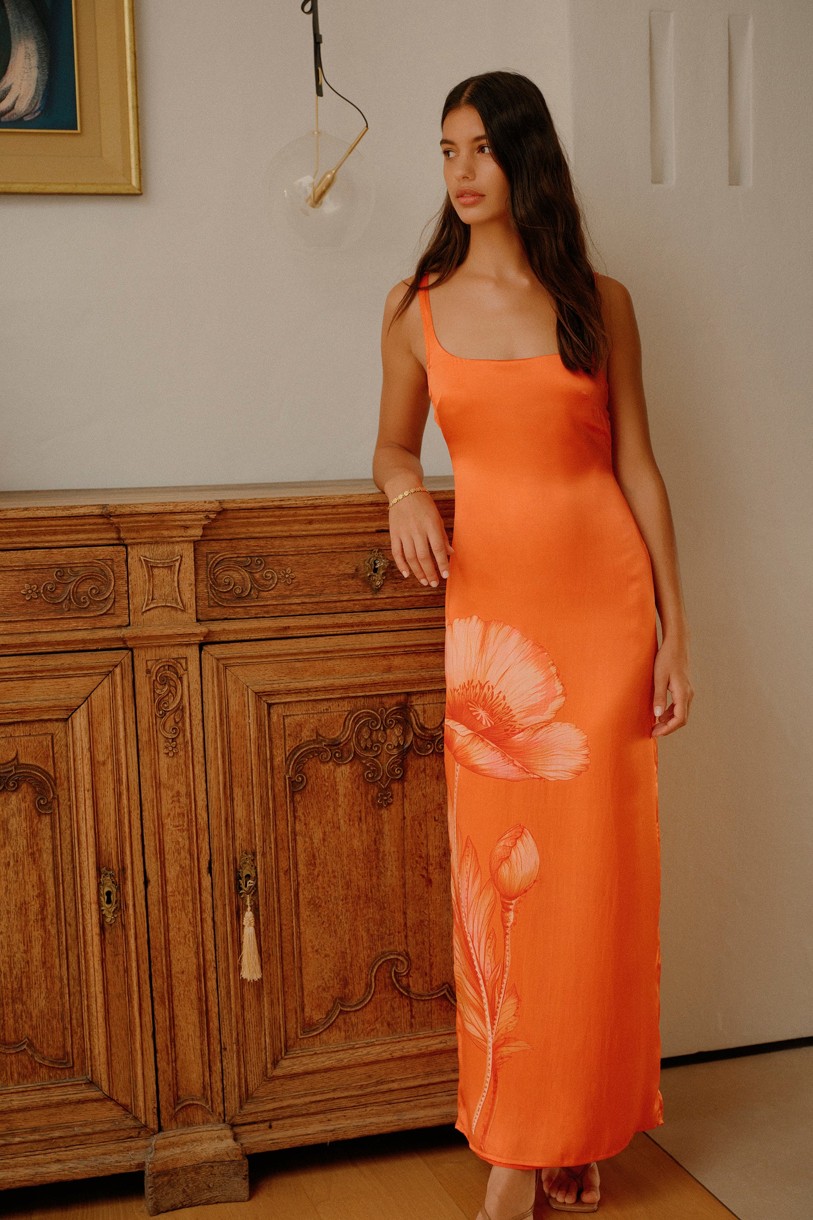 Aanya Dress - Grandiflora Orange