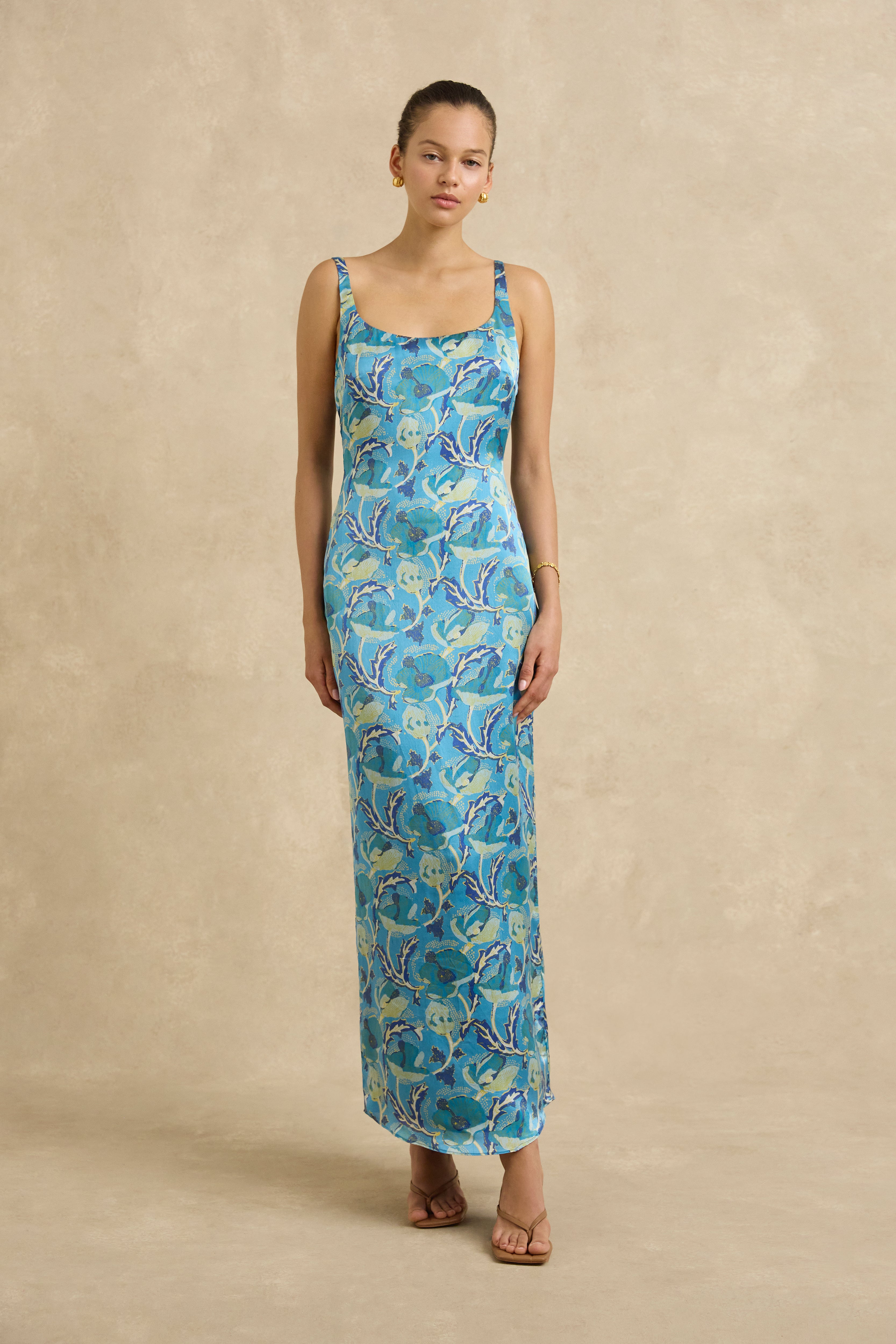 Aanya Dress - Hibiscus Blue
