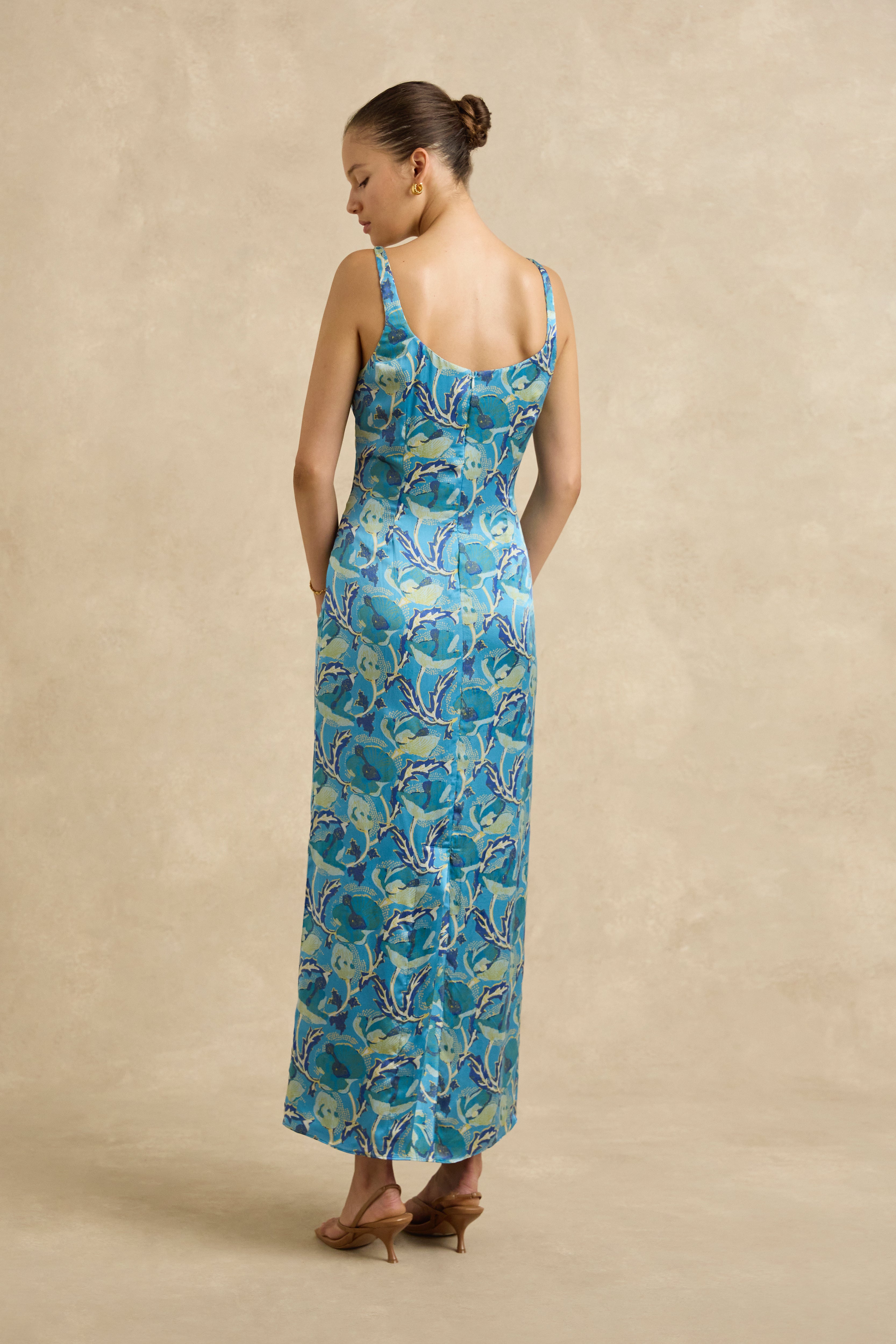 Aanya Dress - Hibiscus Blue