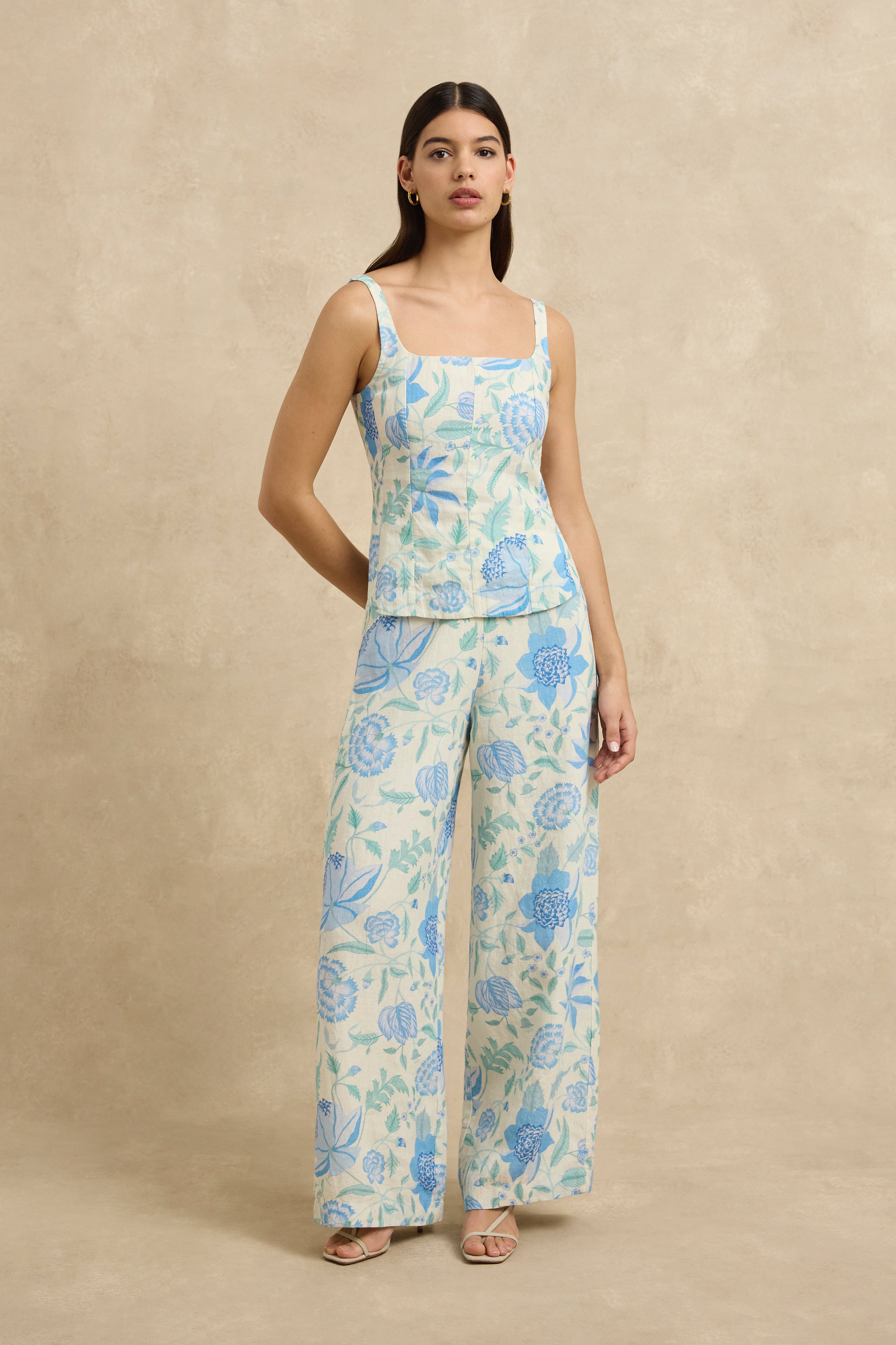 Alina Corset Top - Shellflower Ivory