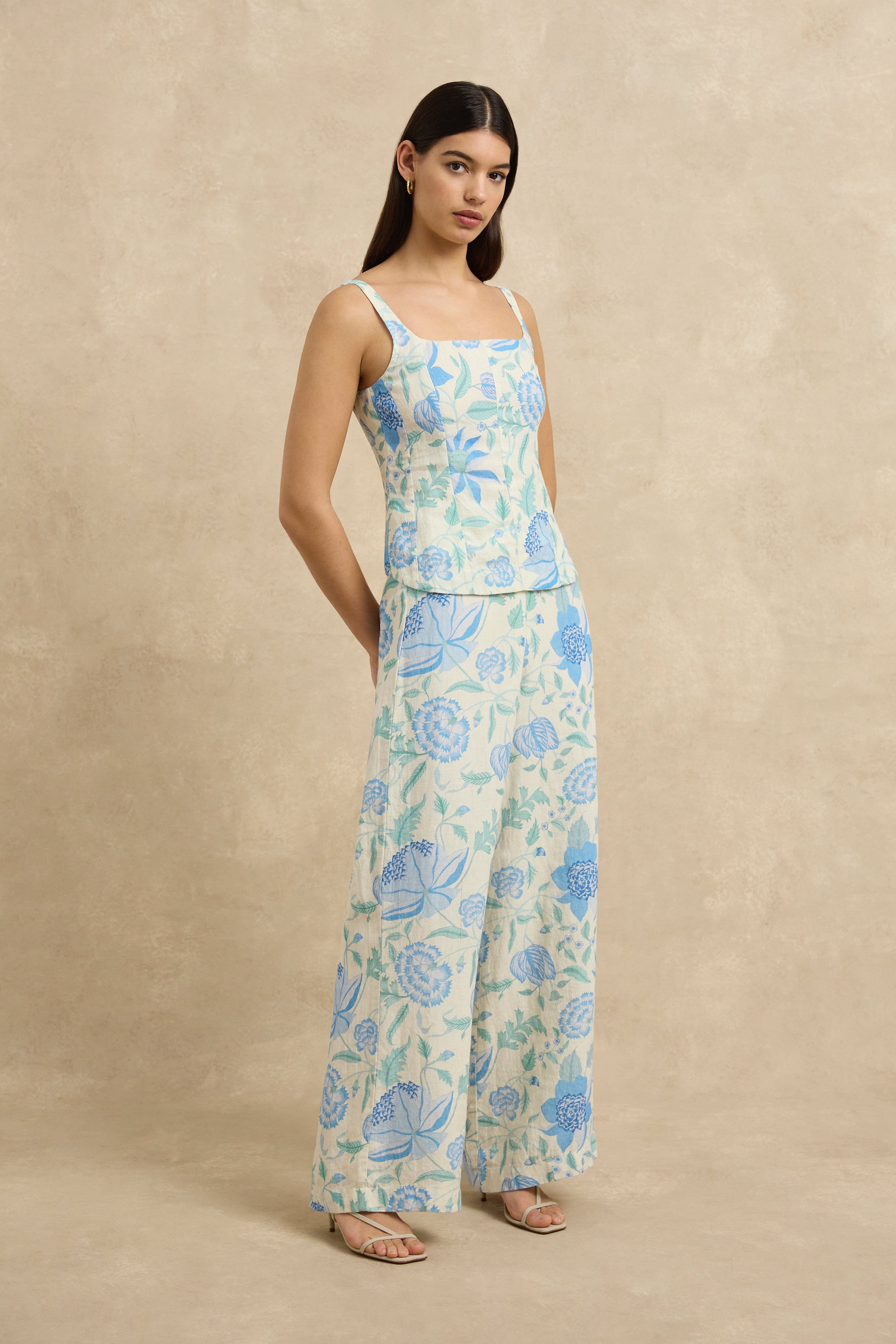 Roshi Pant - Shellflower Ivory