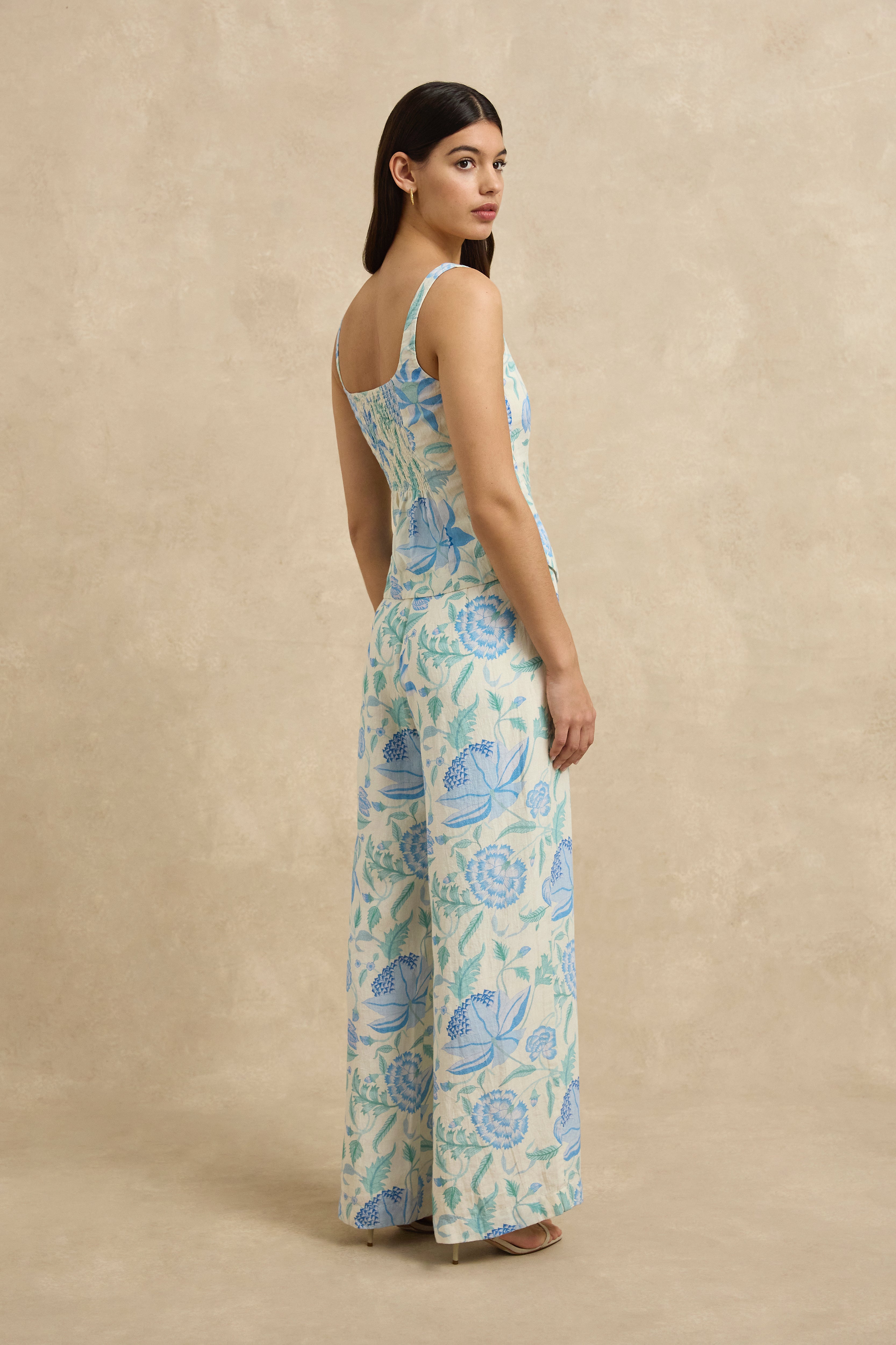 Roshi Pant - Shellflower Ivory