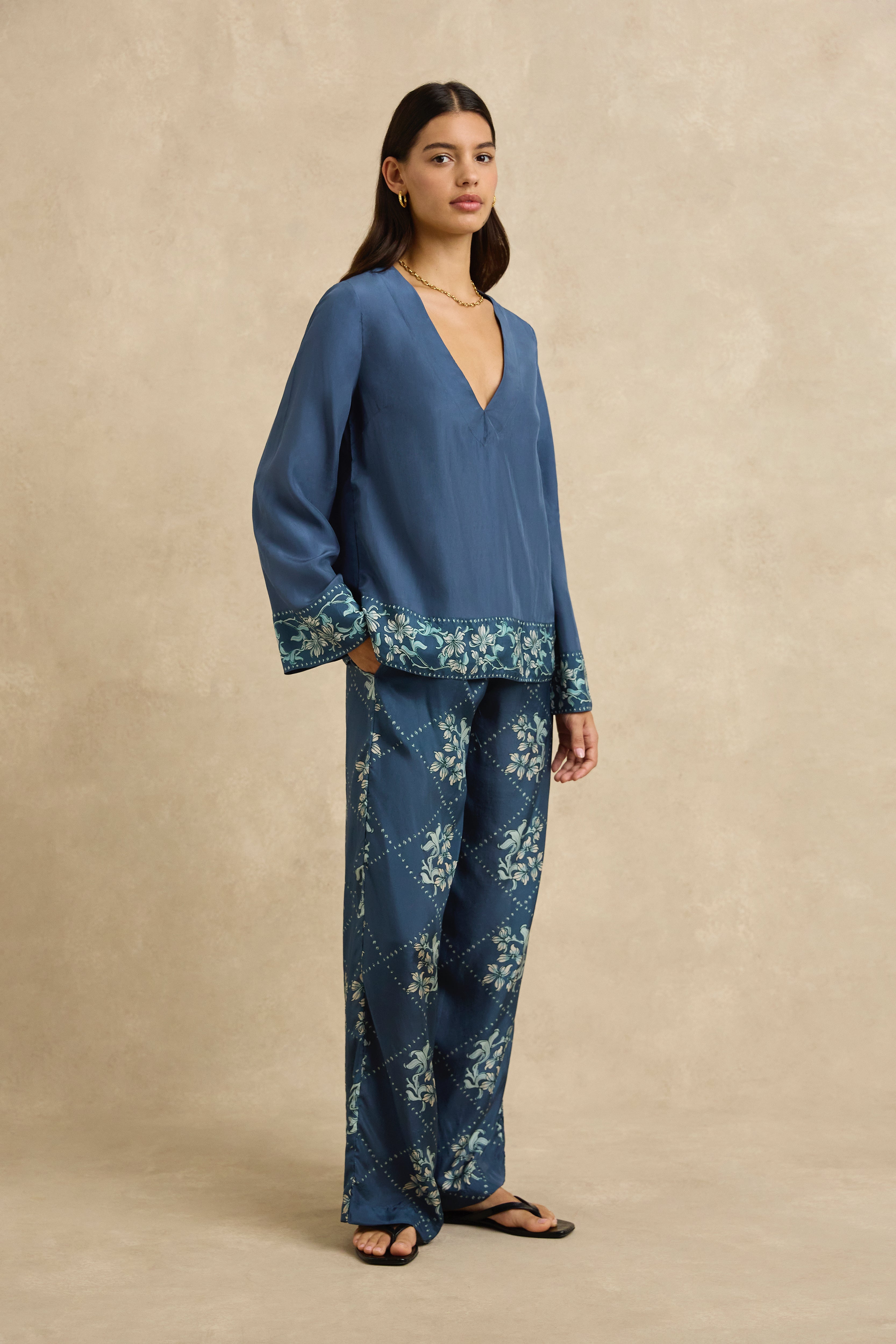 Anvi Top - Jasmine Blue
