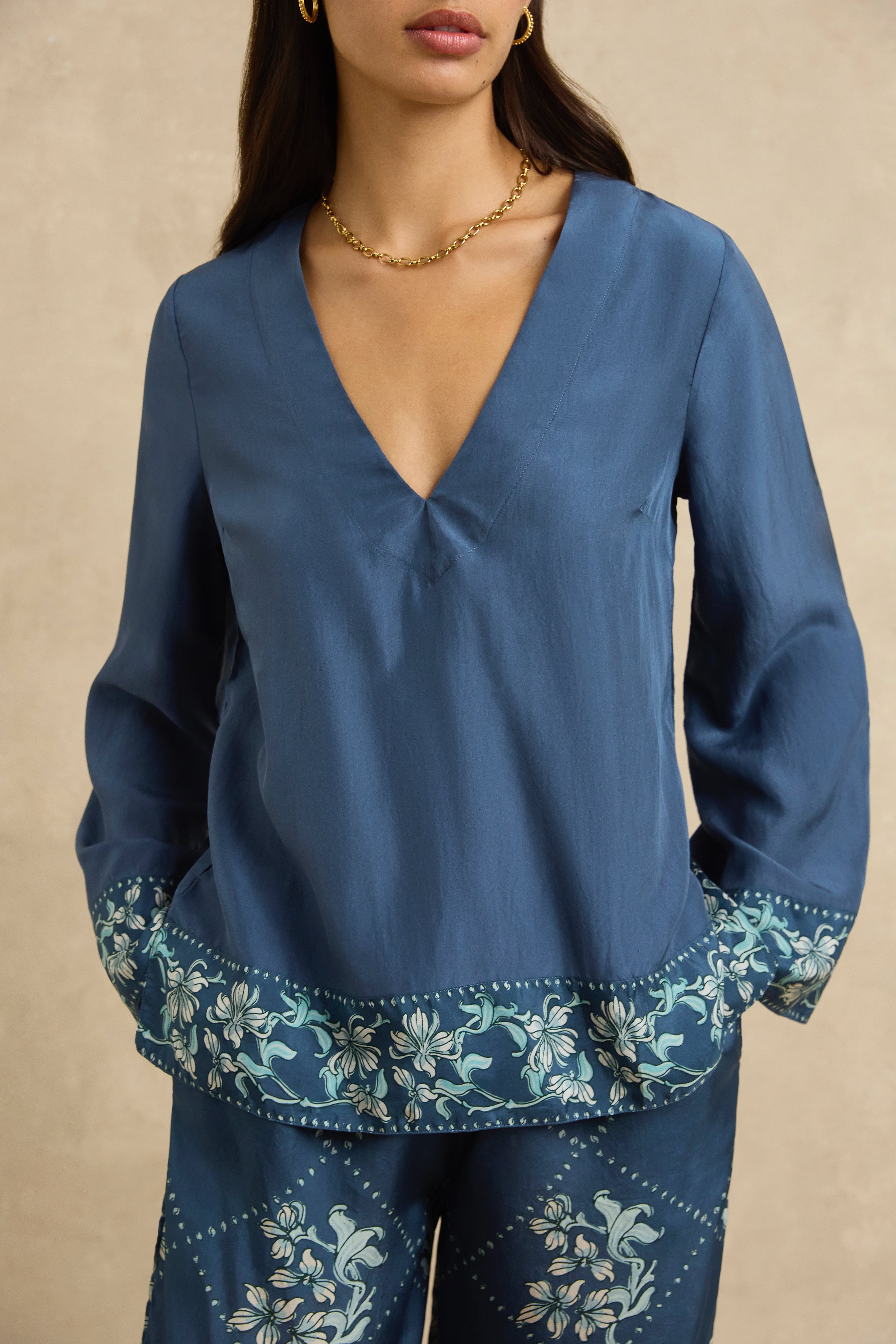 Anvi Top - Jasmine Blue