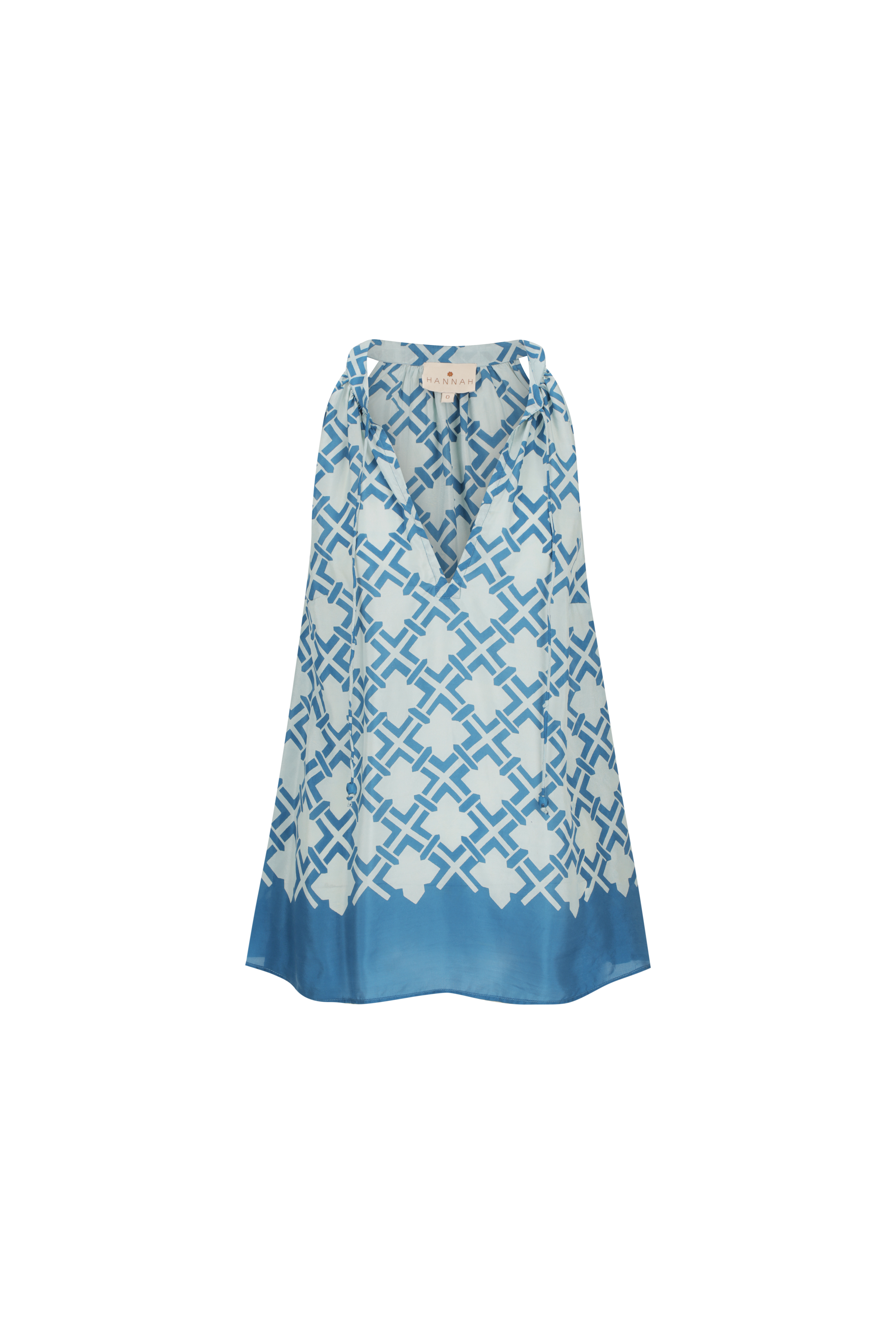Asha Top - Lattice Blue