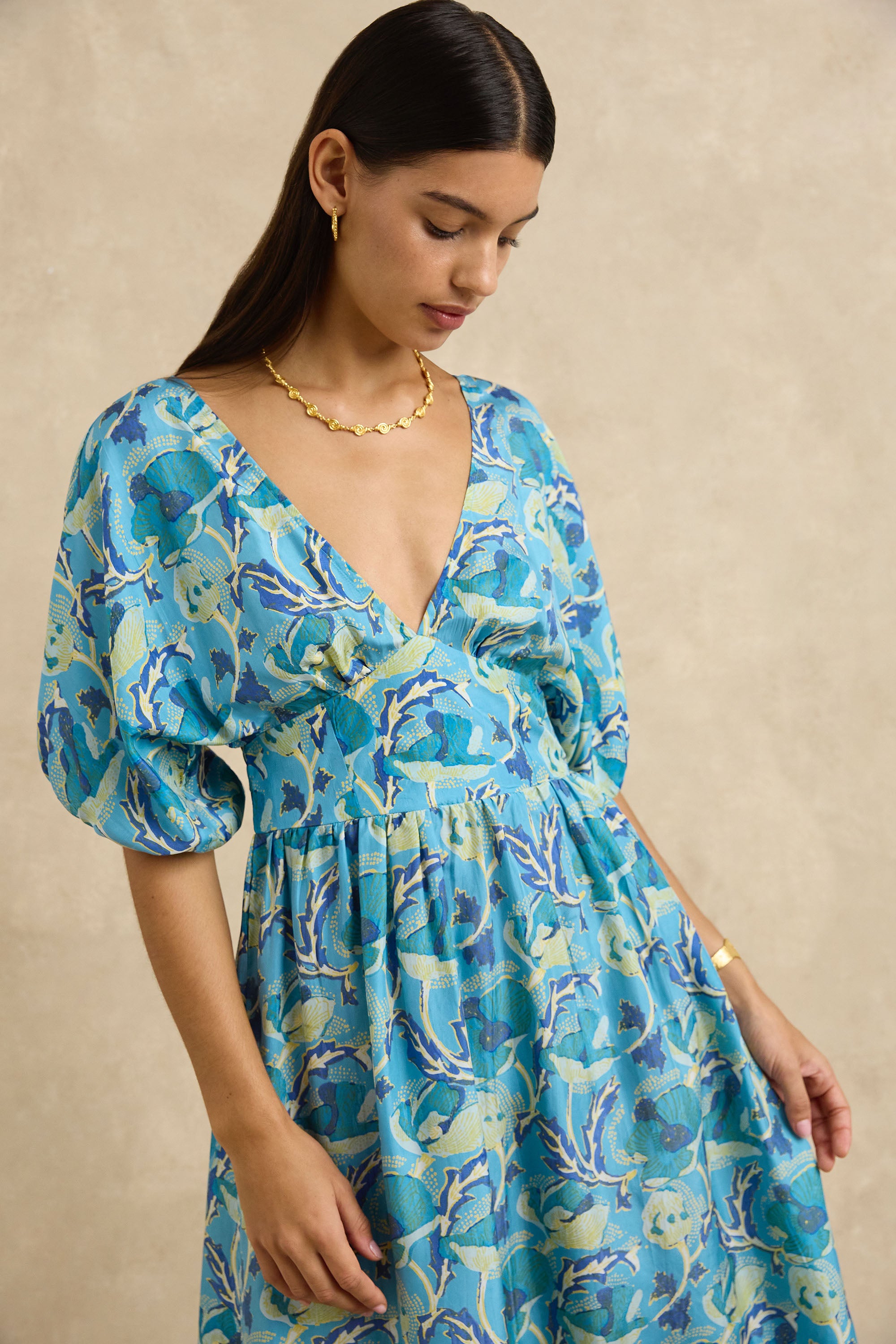 Clara Dress - Hibiscus Blue