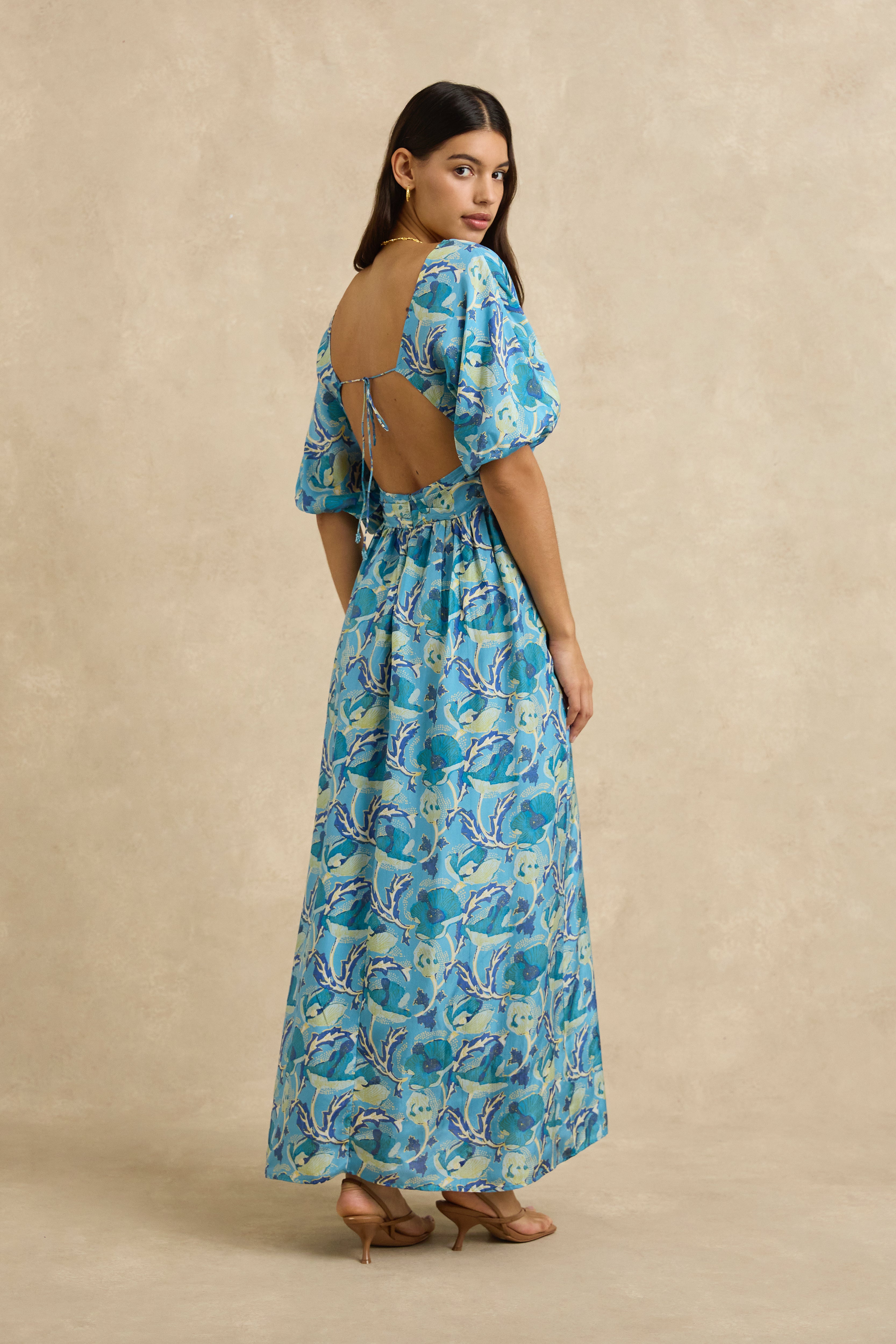 Clara Dress - Hibiscus Blue