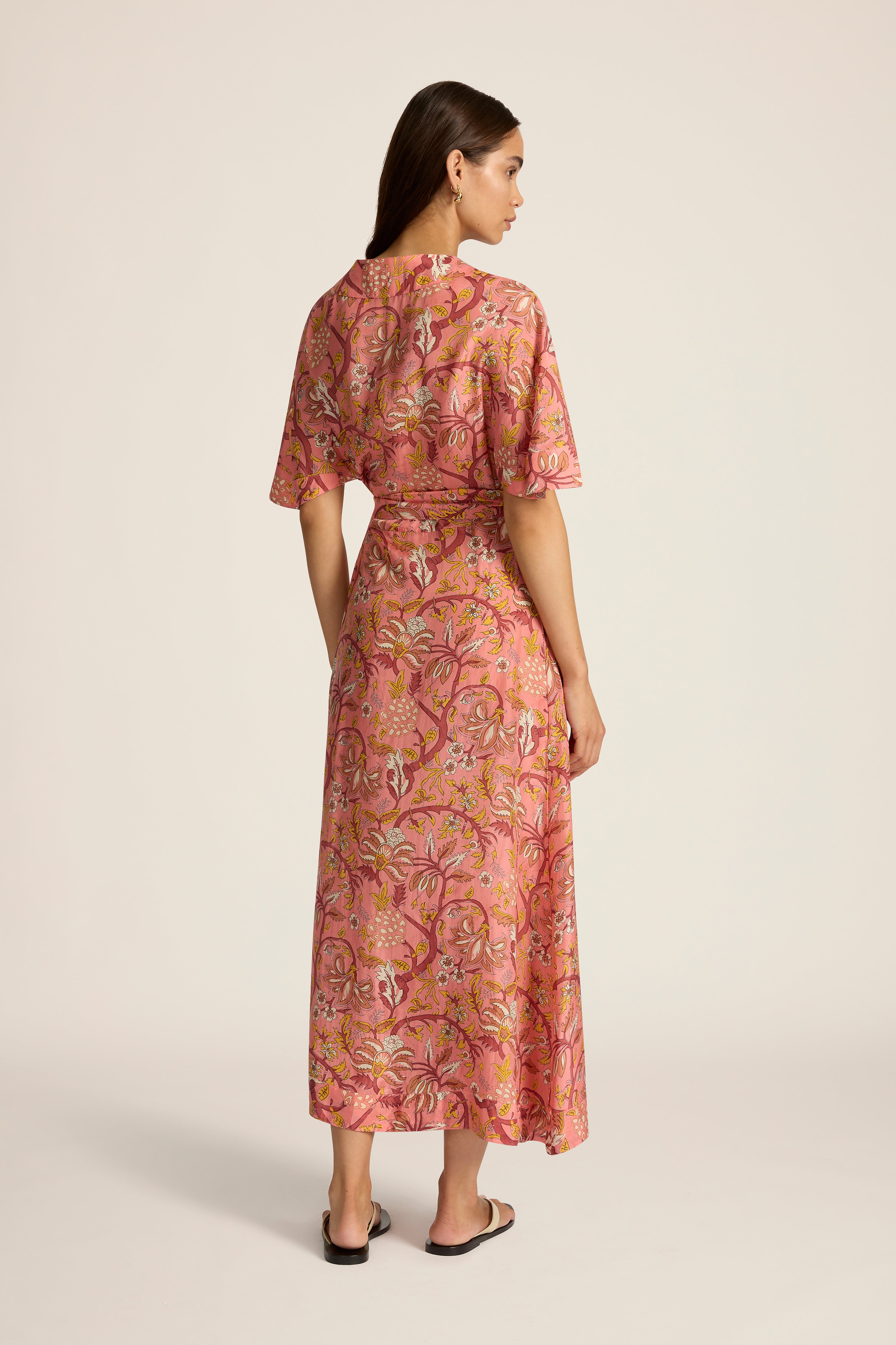 Clementine Midi Wrap Dress - Fernando Coral