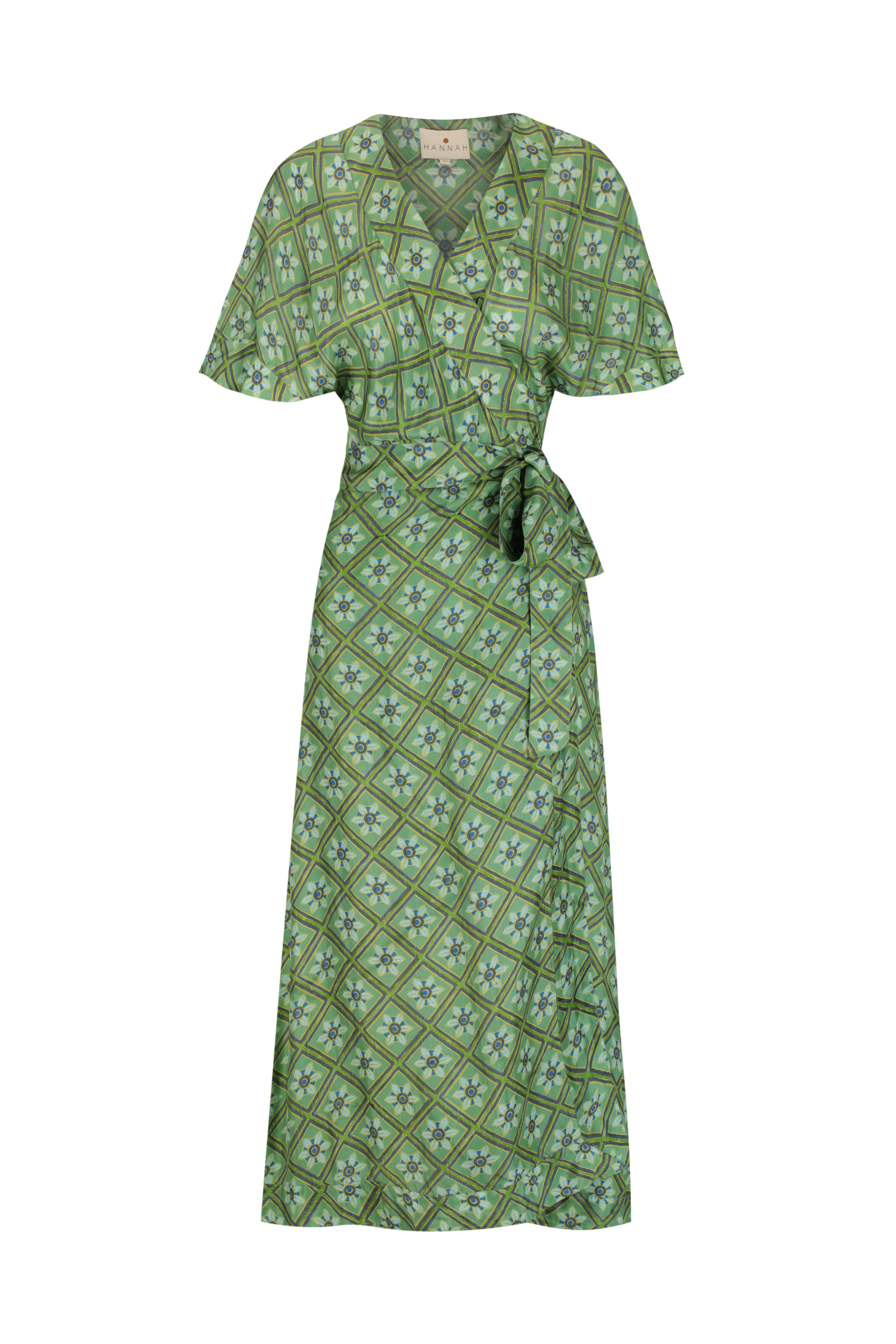 Clementine Midi Wrap Dress - Talavera Emerald