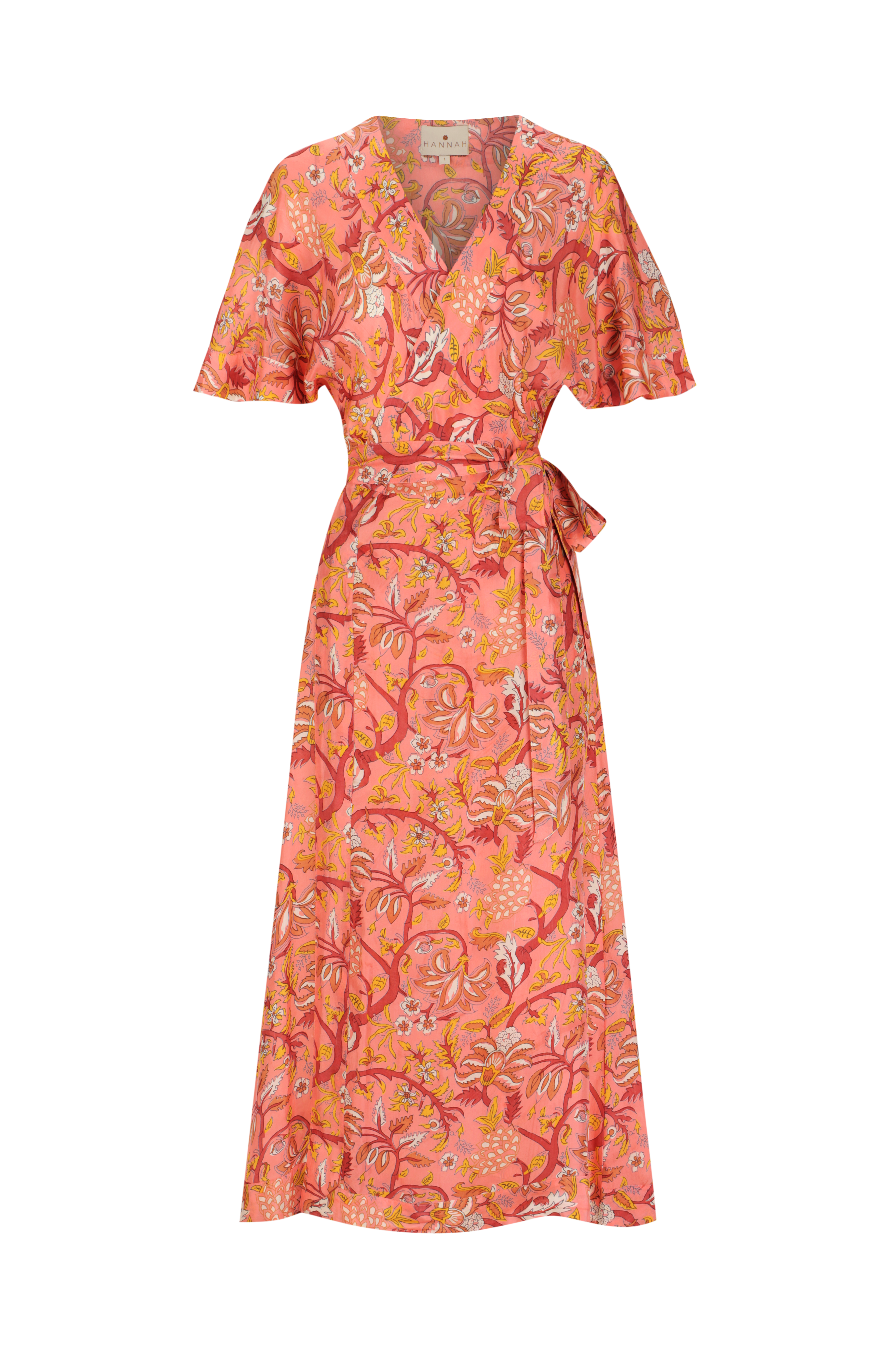 Clementine Midi Wrap Dress - Fernando Coral