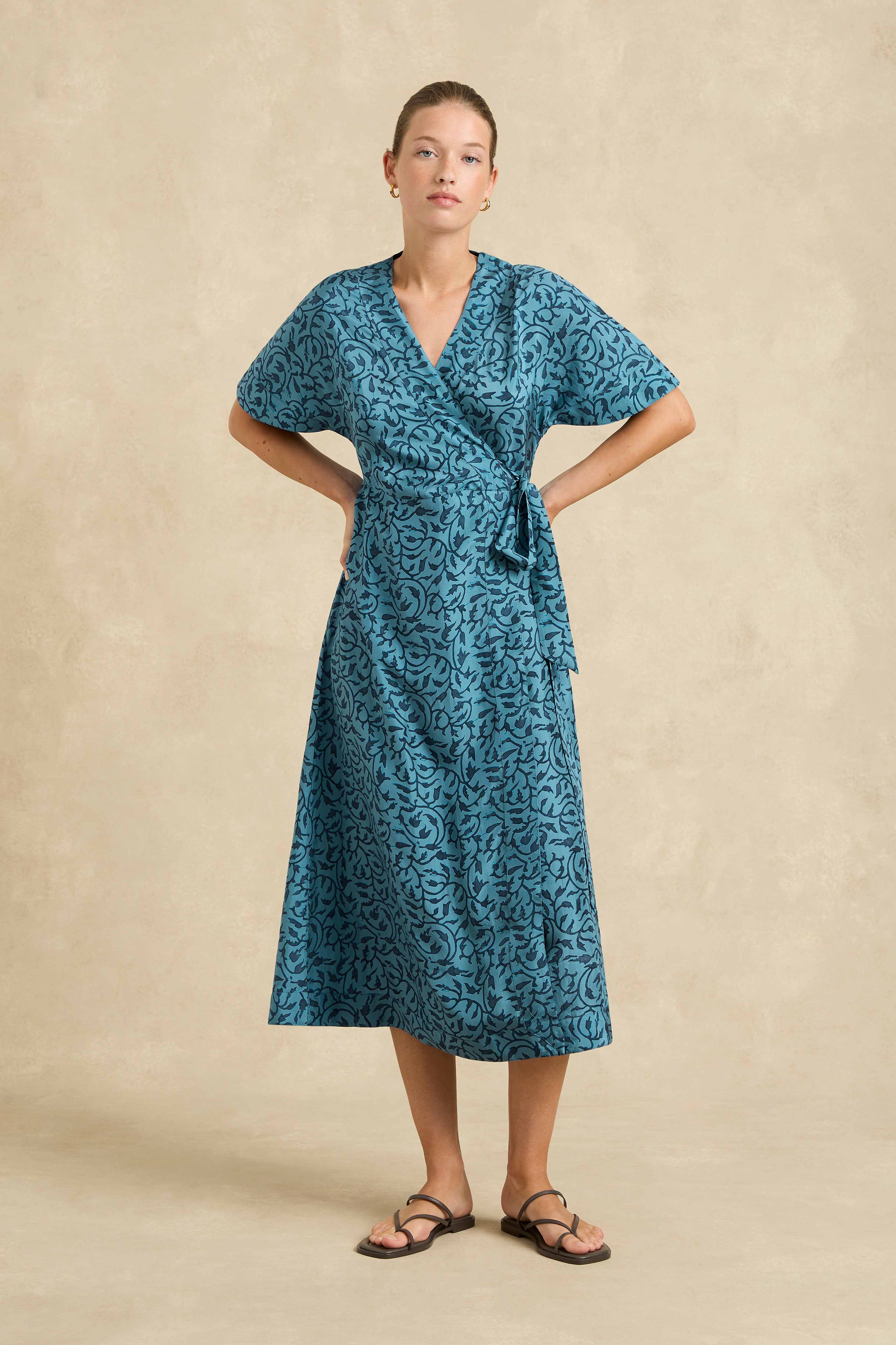 Clementine Dress - Midnight Vine Indigo