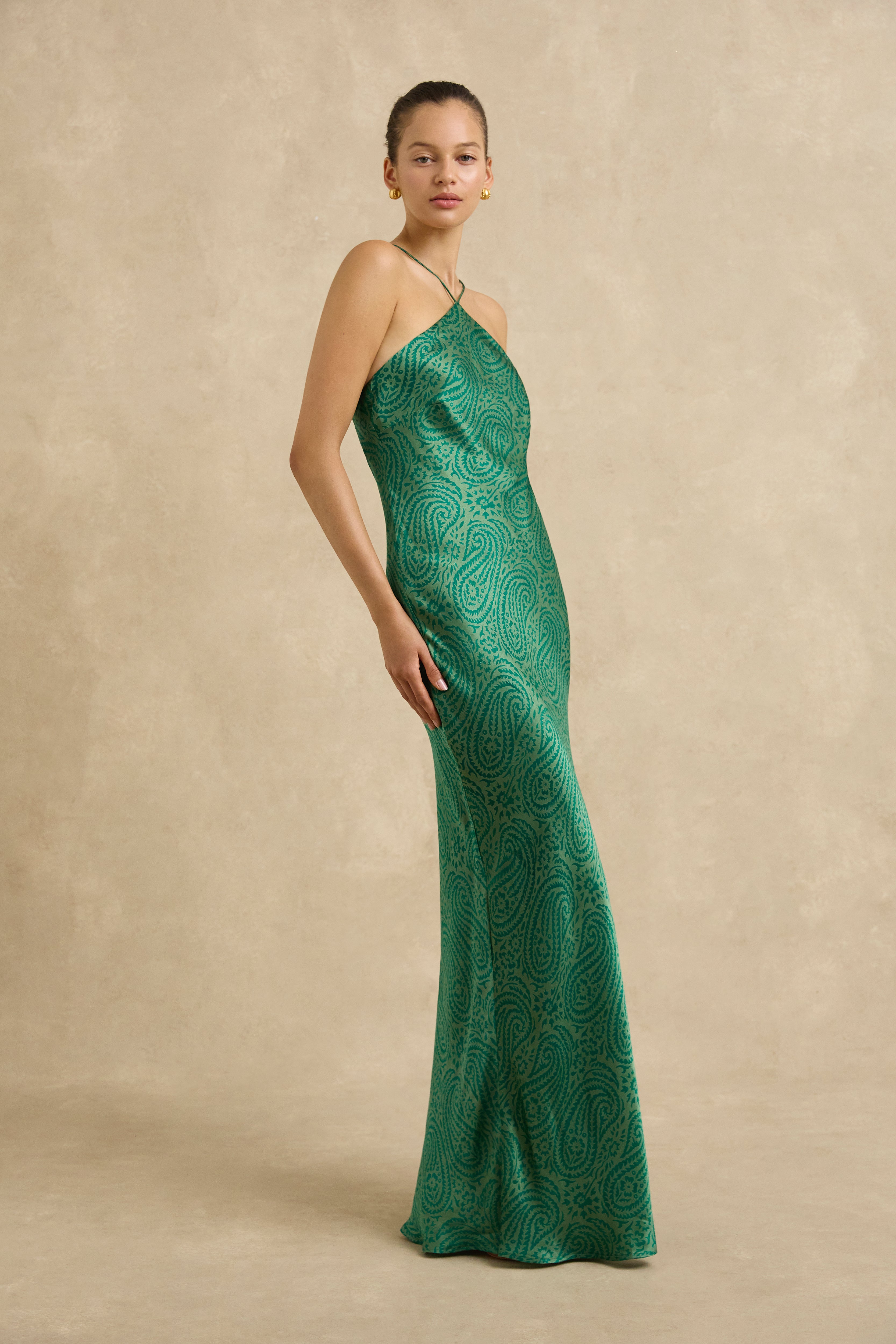Elisa Dress - Paisley Green