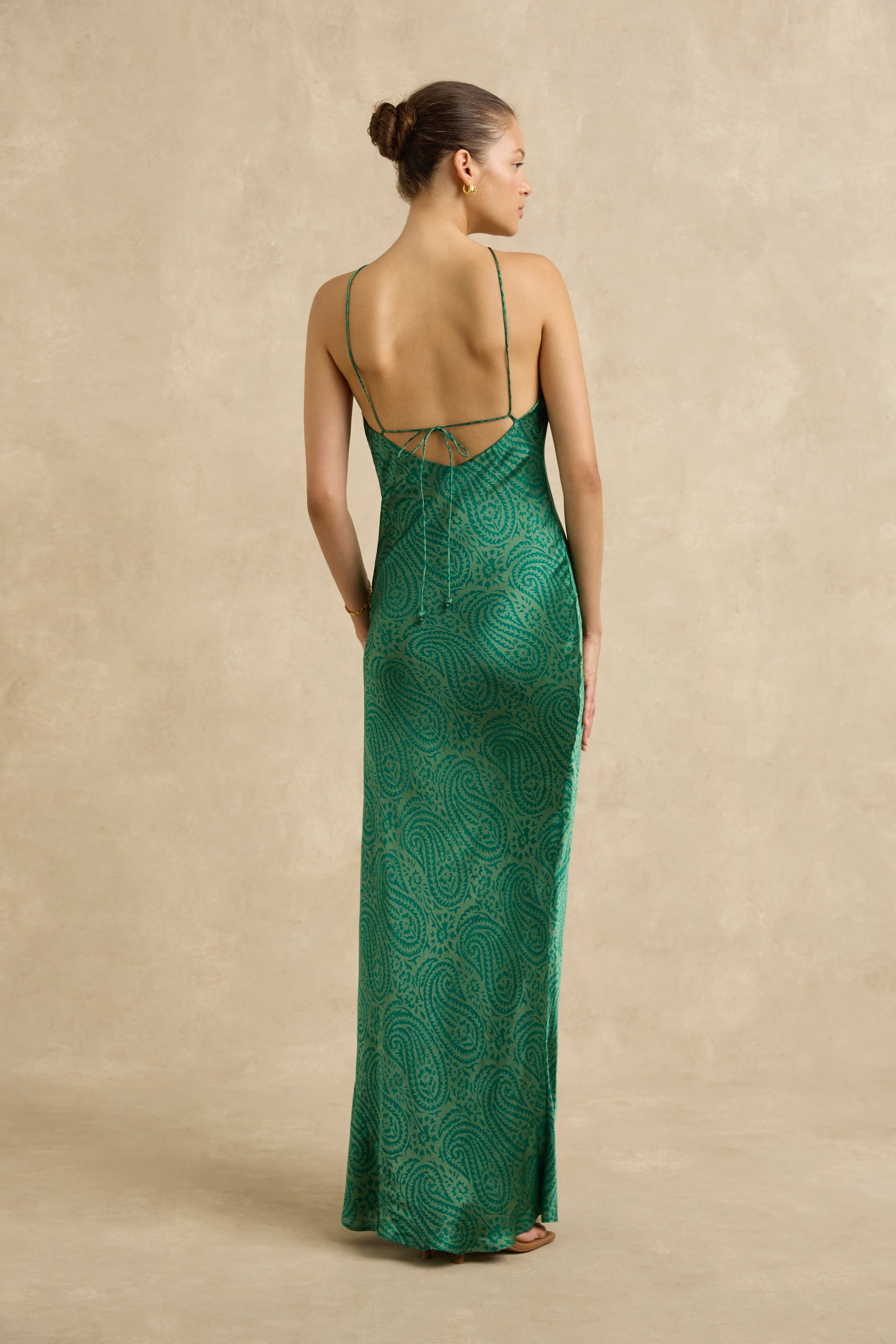 Elisa Dress - Paisley Green