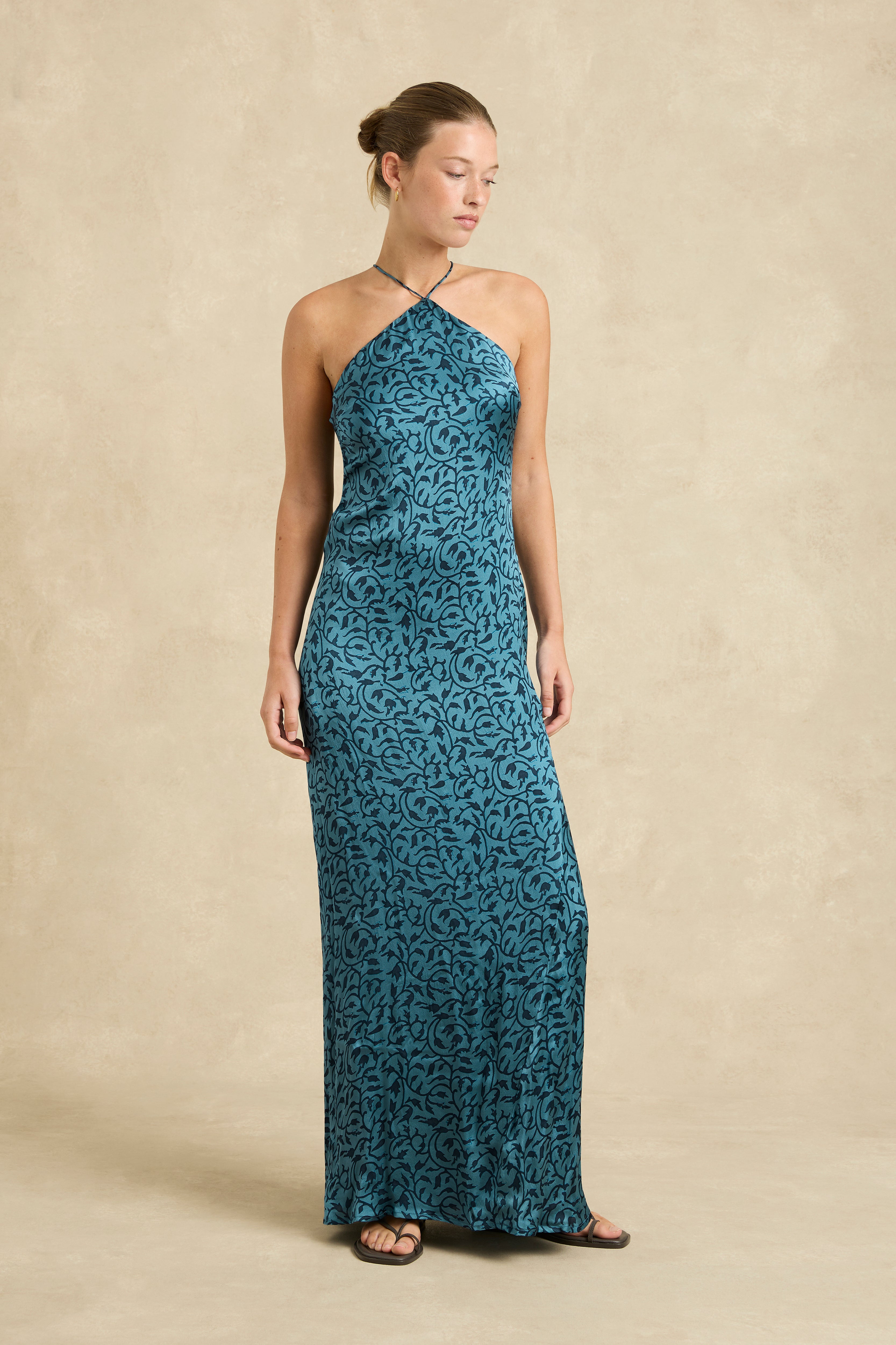 Elisa Dress - Midnight Vine Indigo