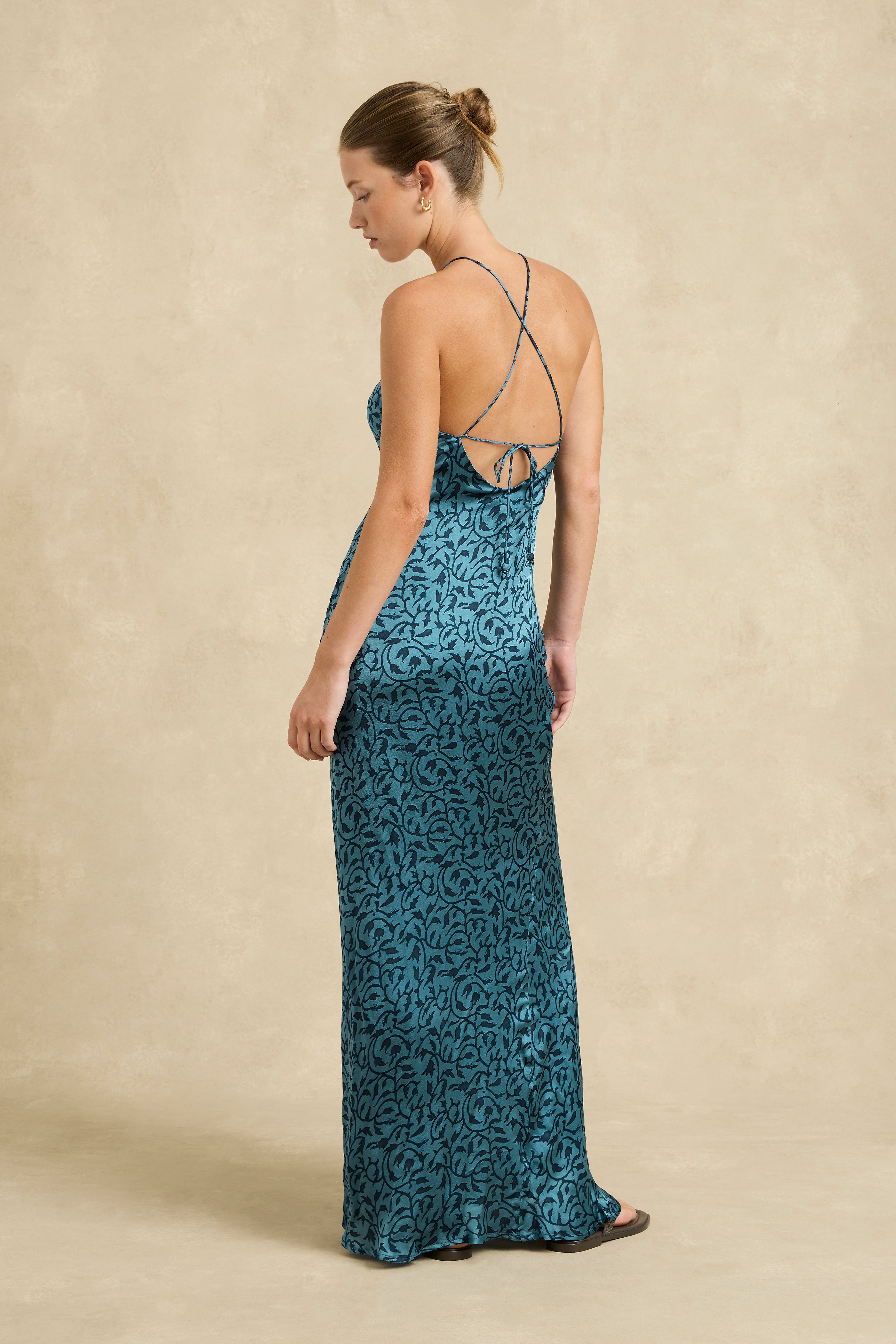 Elisa Dress - Midnight Vine Indigo