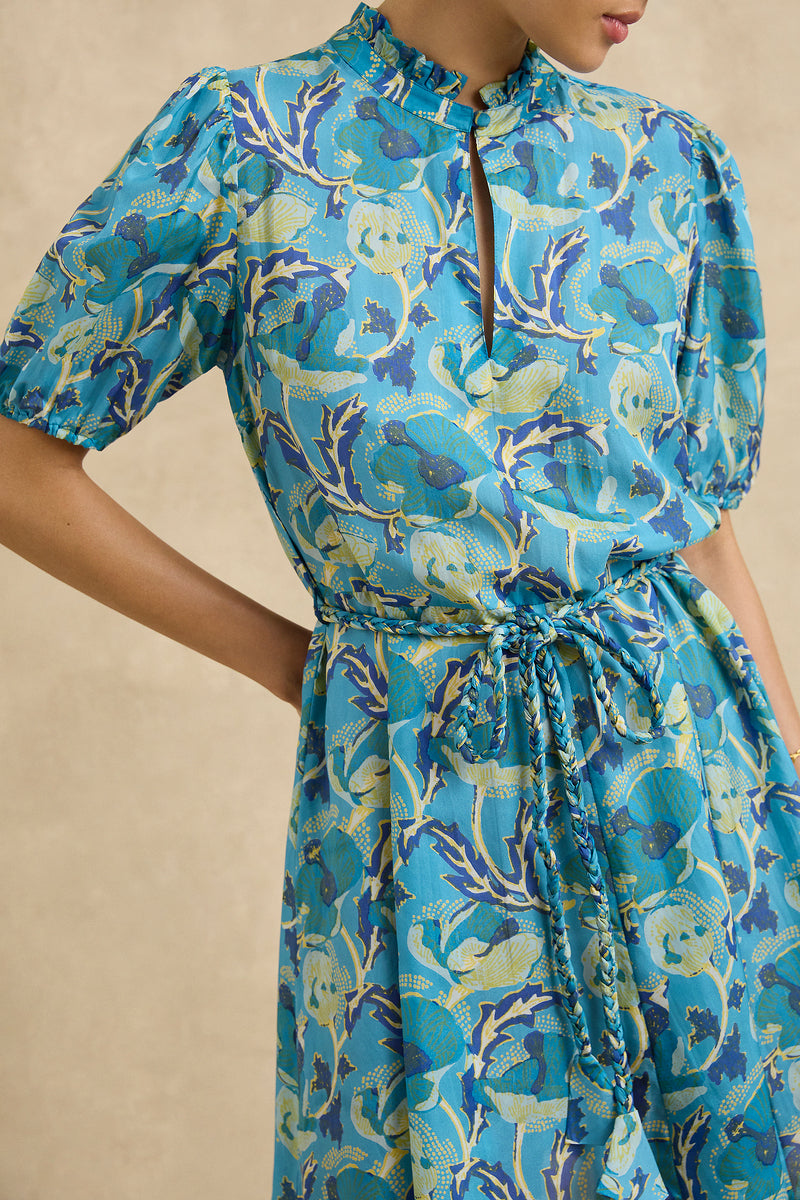 Gaia Dress - Hibiscus Blue