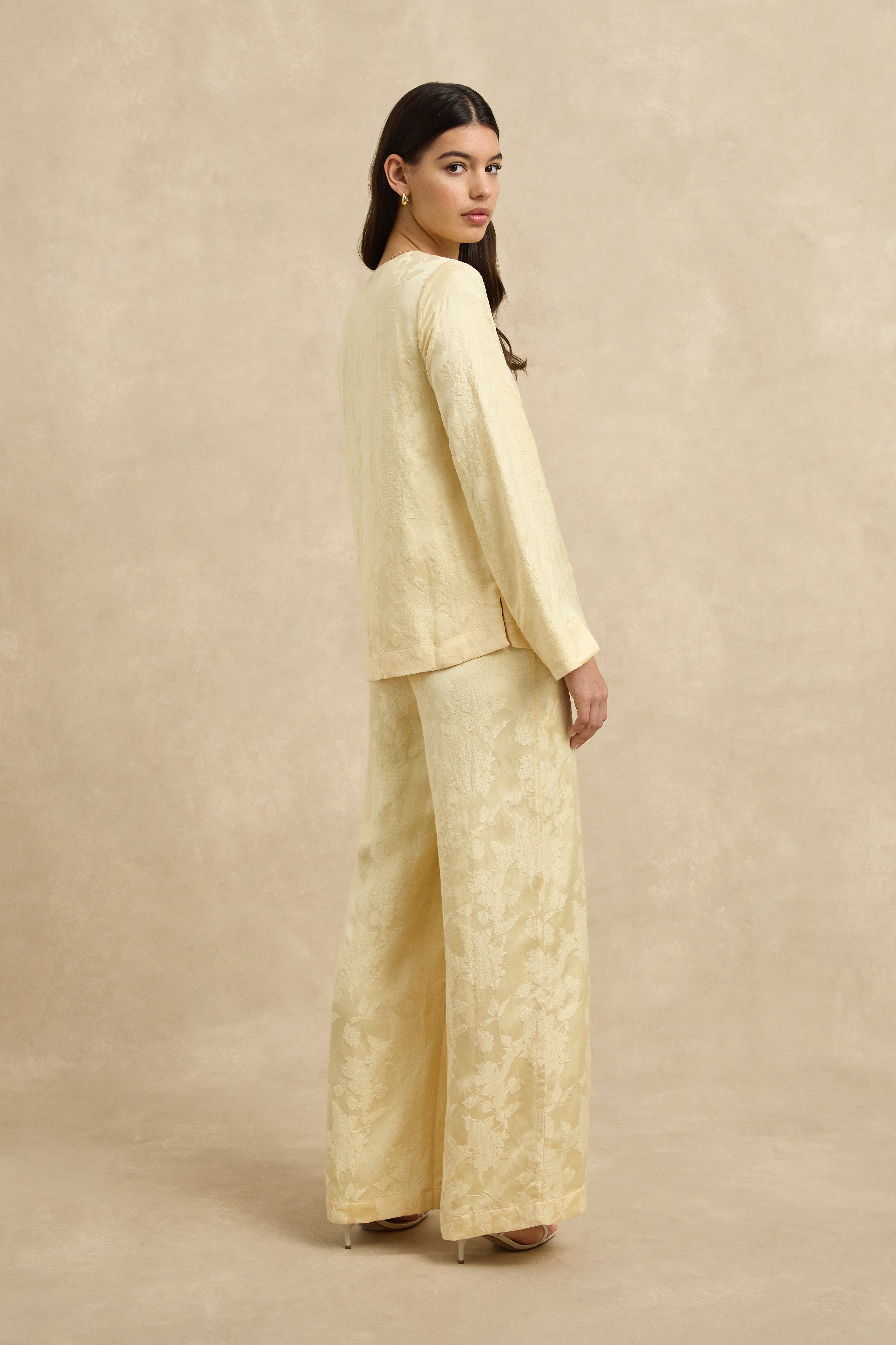 Gemma Top - Butter Jacquard