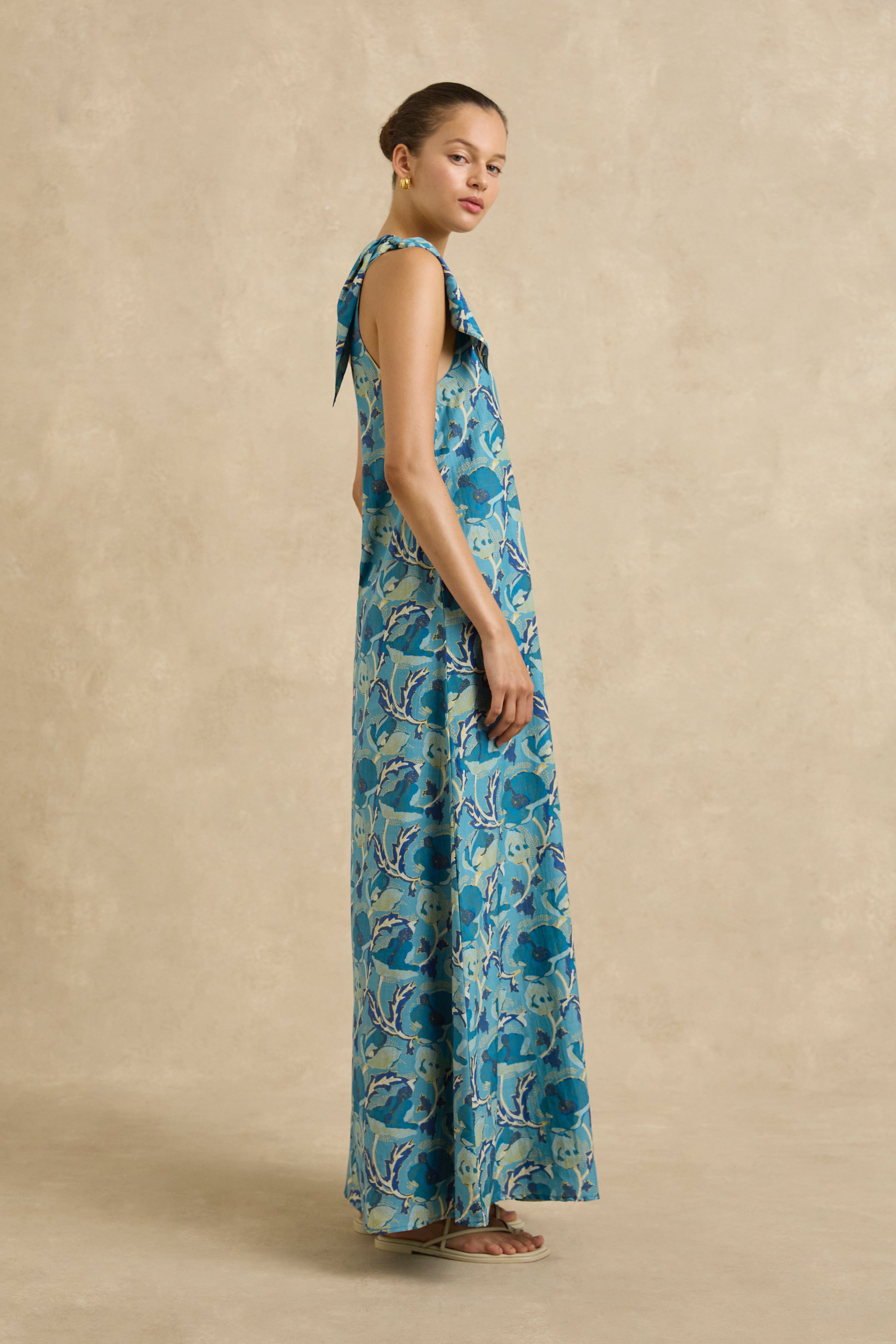 Helena Dress - Hibiscus Blue
