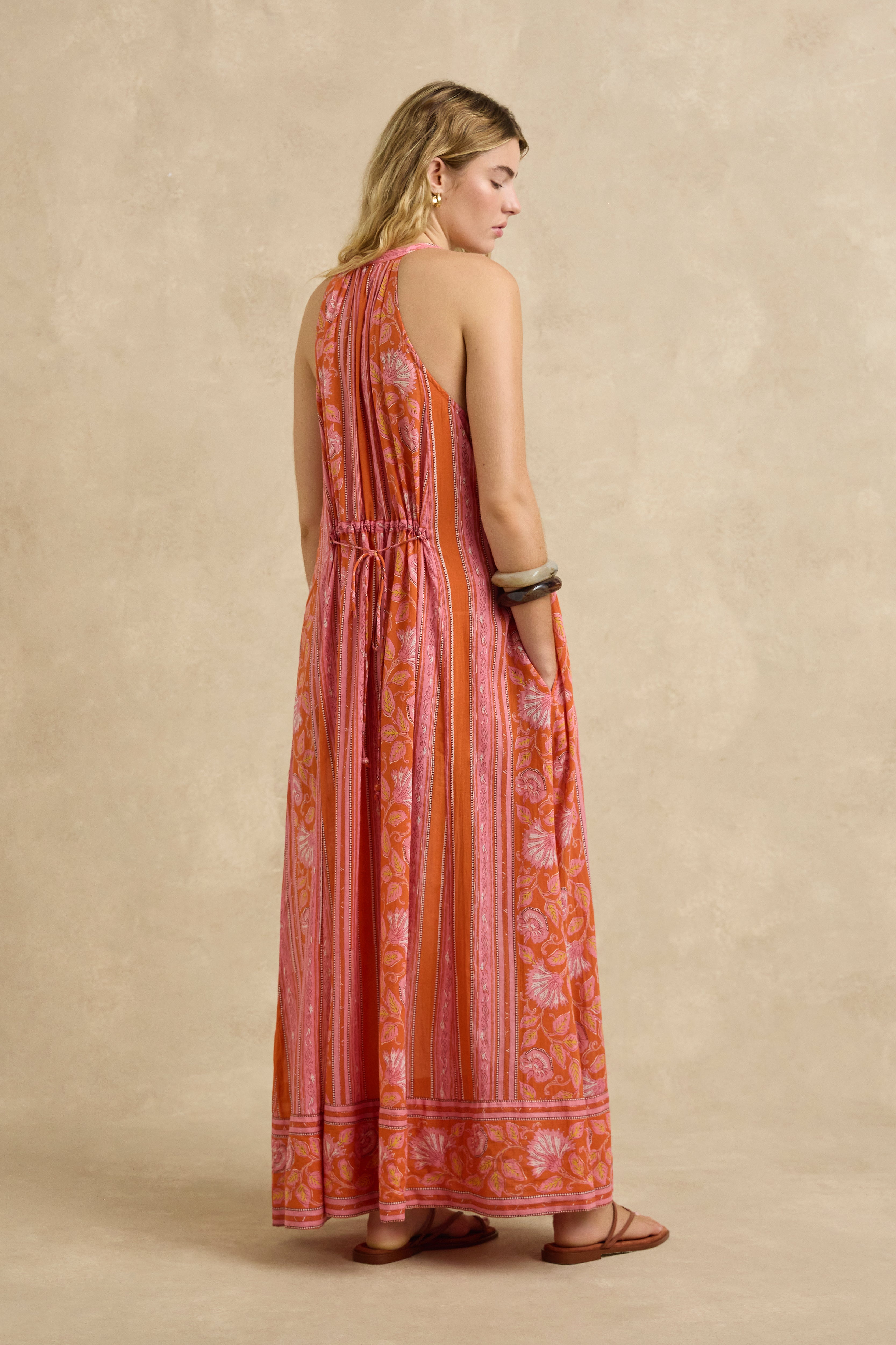 Isha Dress - Spring Daisy Crimson