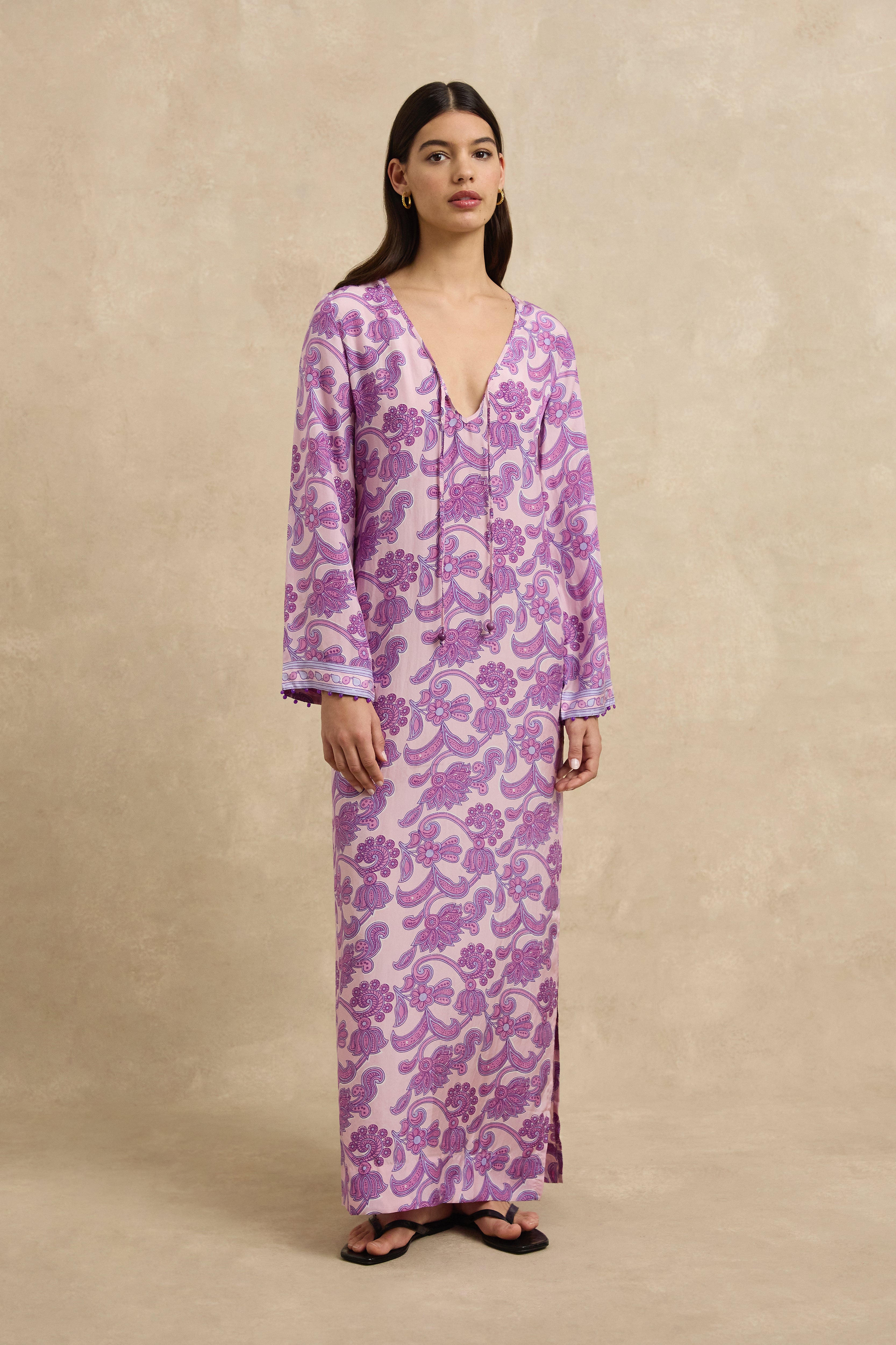 Kalinda Dress - Brocade Amethyst