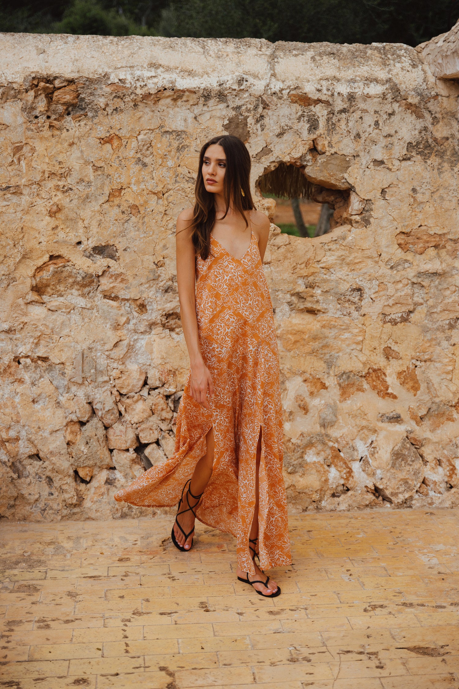 Veronica Maxi Dress - Lantana Copper