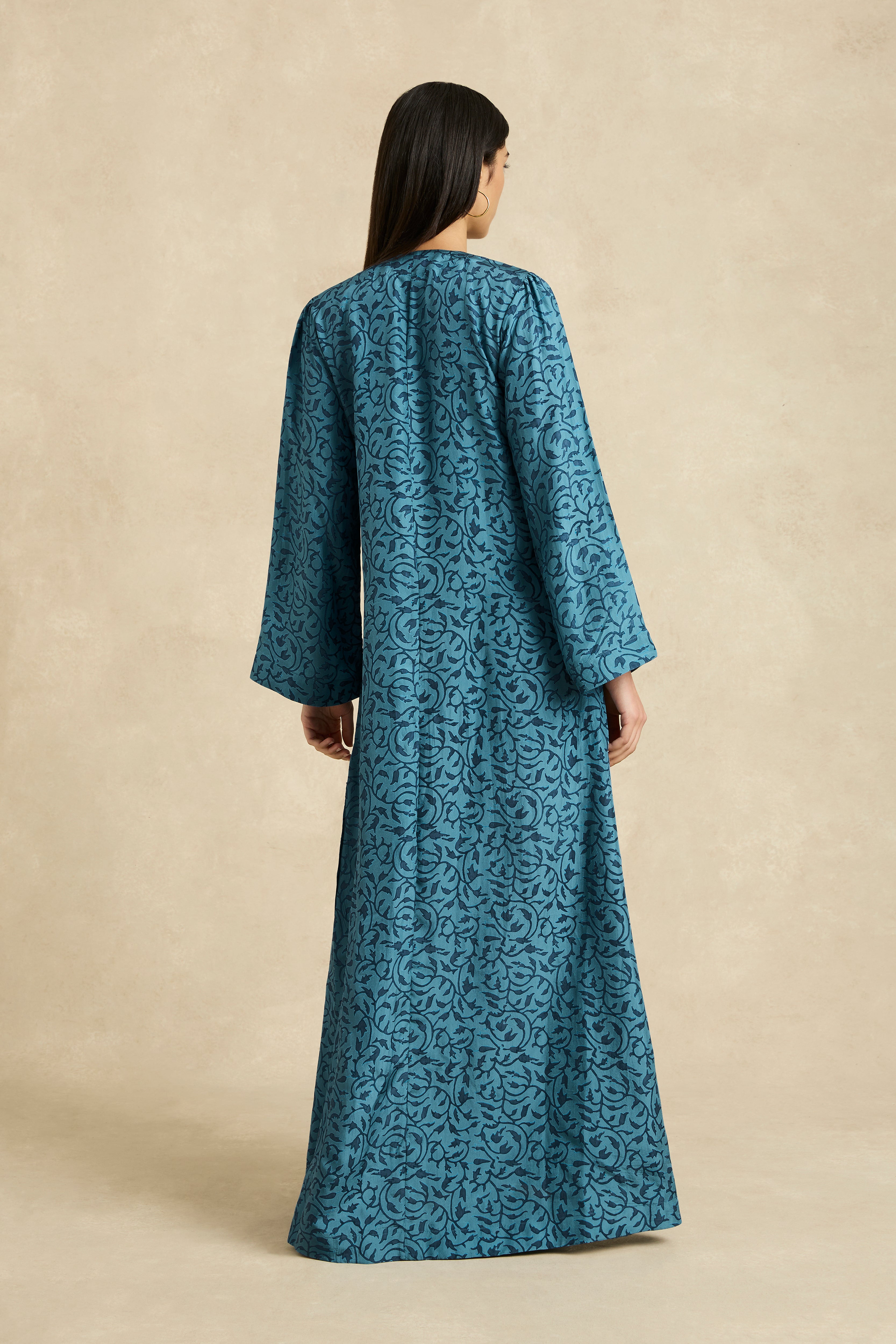 Leandra Dress - Midnight Vine Indigo