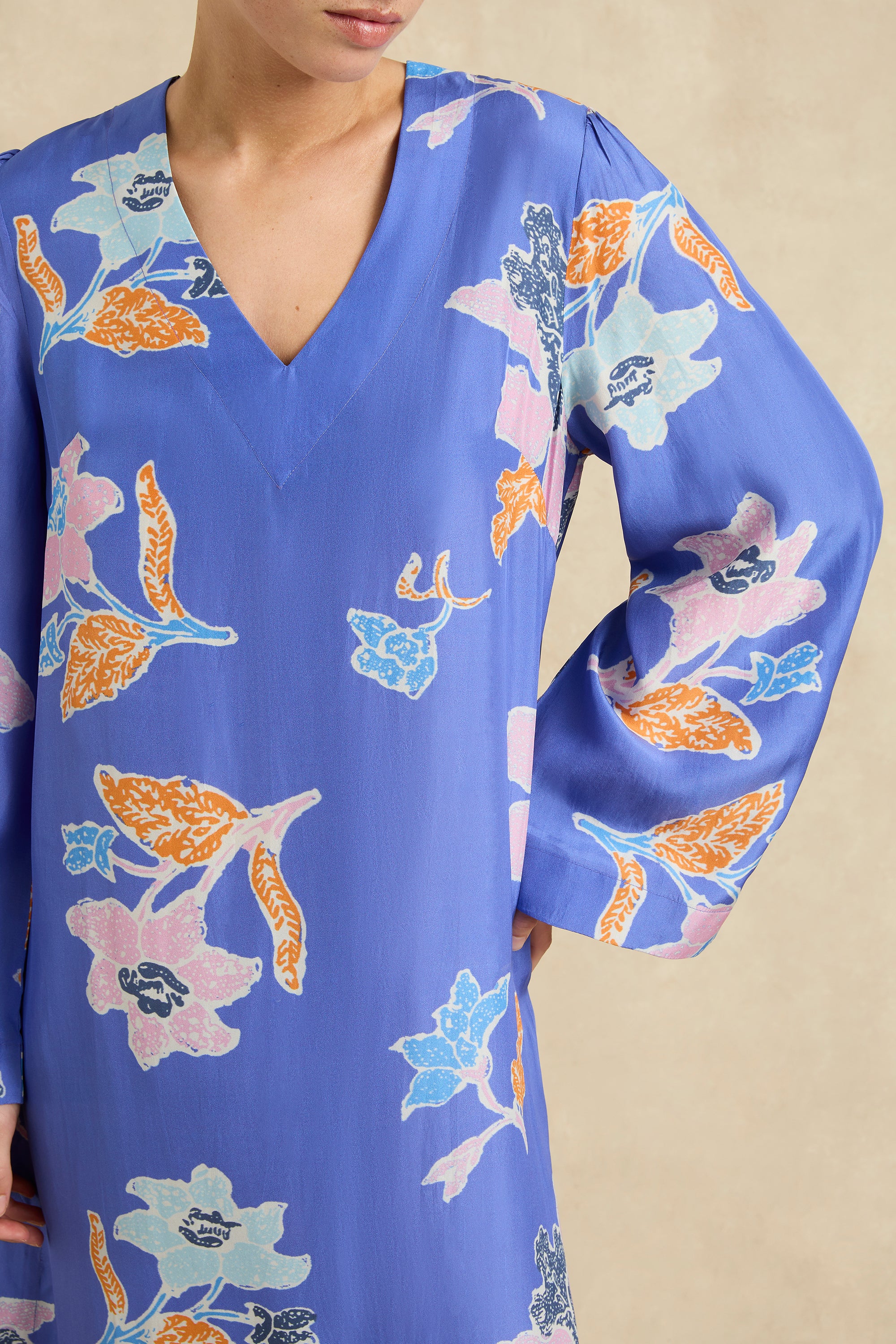 Leandra Dress - Orchid Cobalt