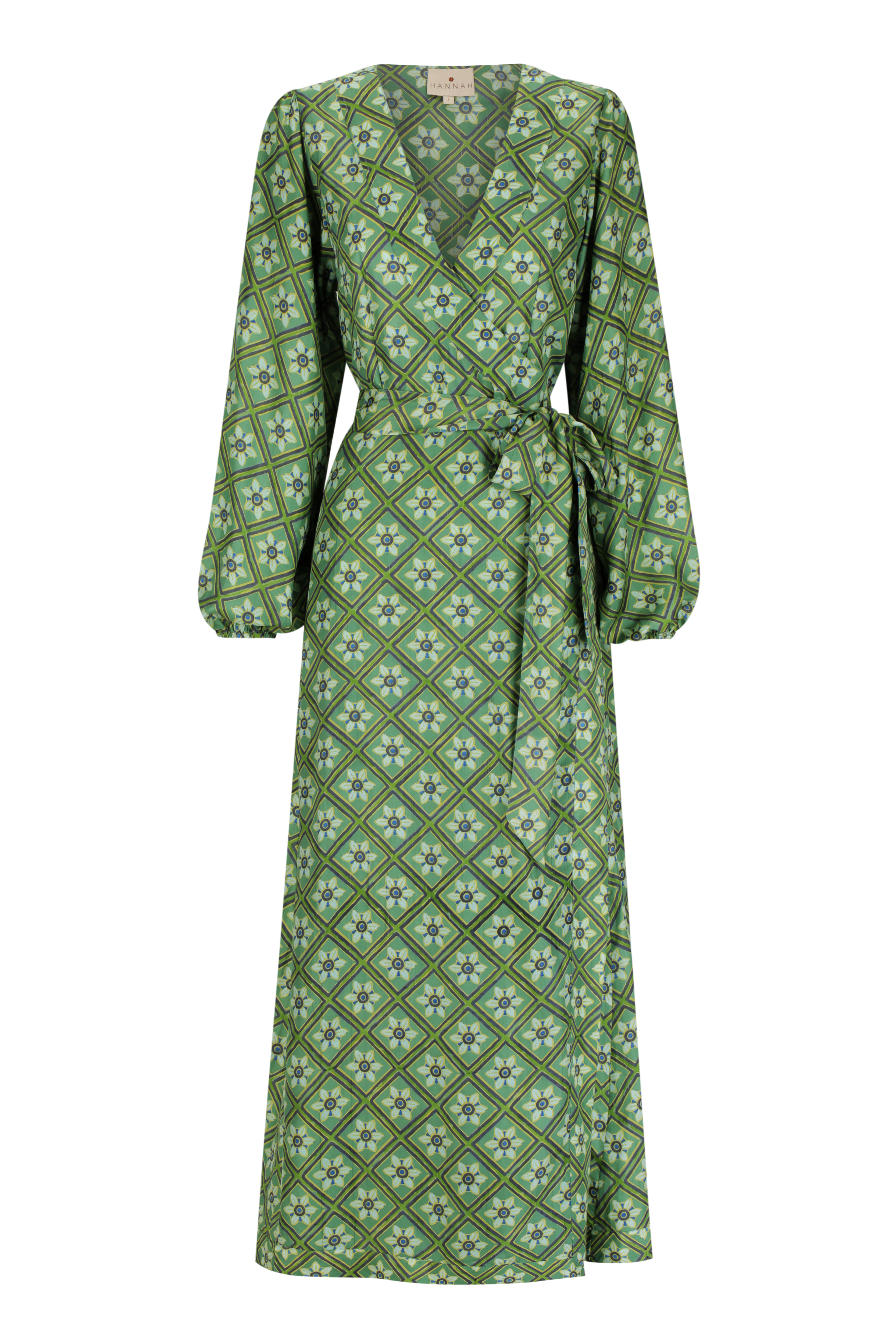 Luna Maxi Wrap Dress - Talavera Emerald