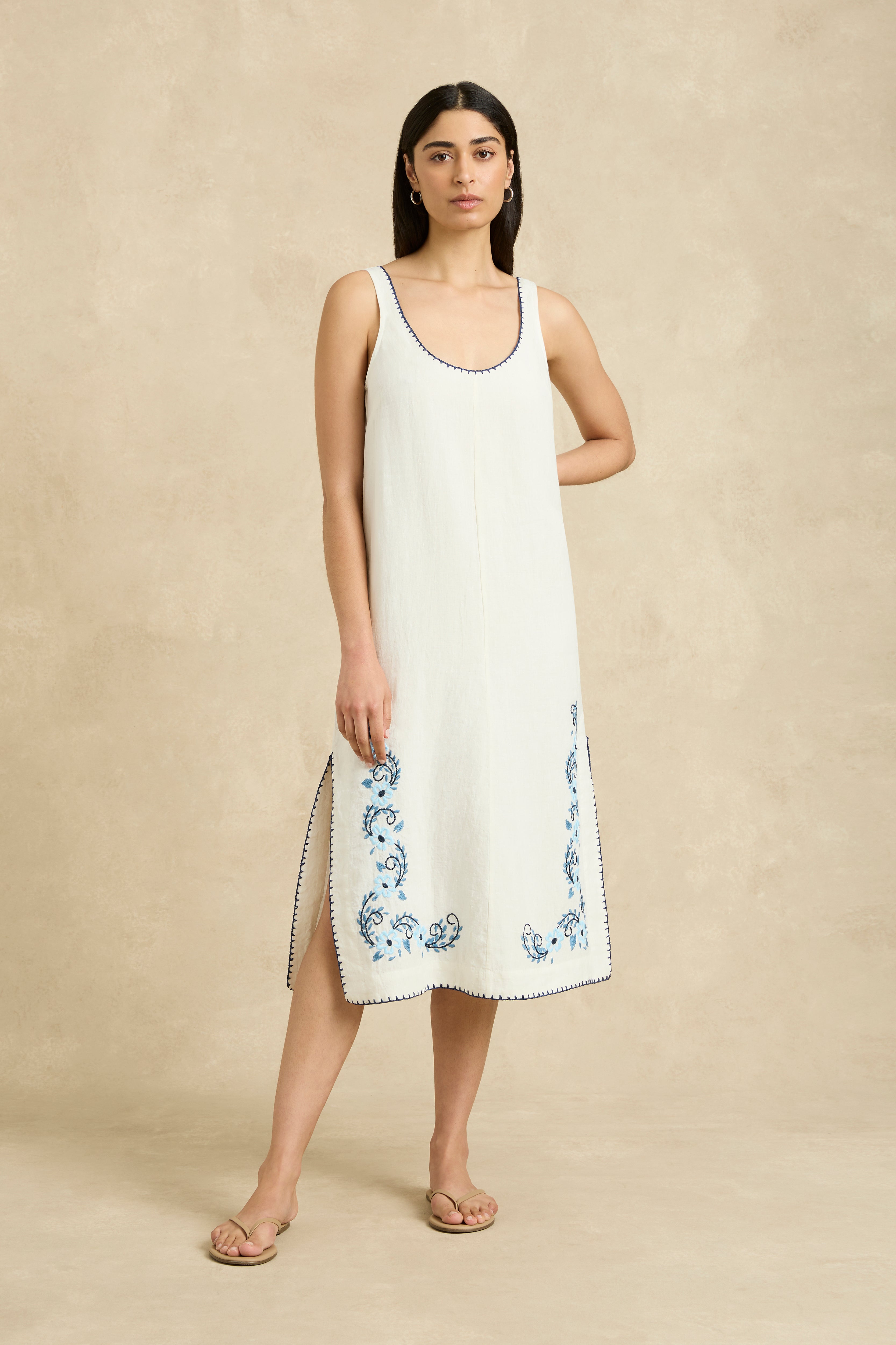 Maria Dress - Blossom Indigo