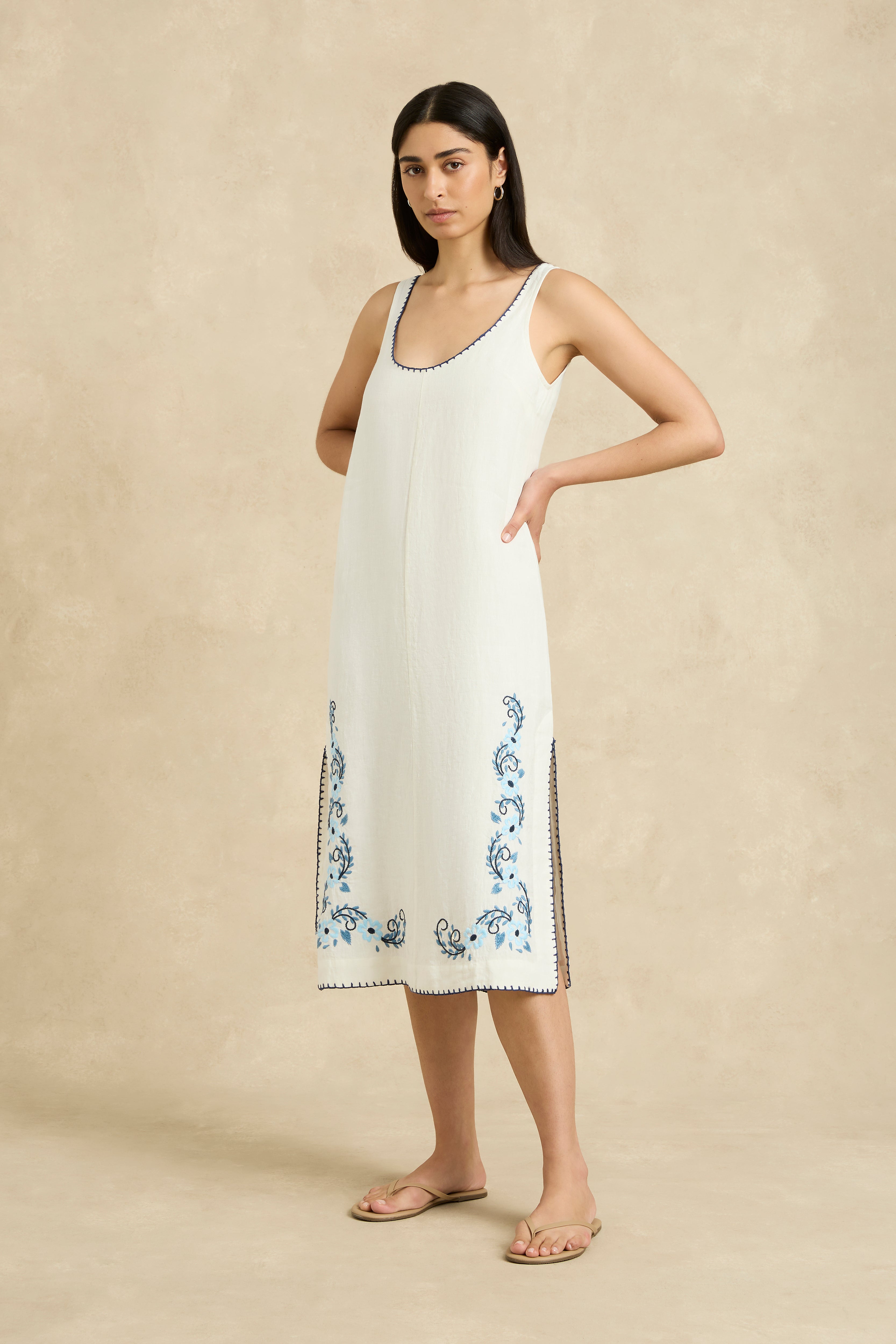 Maria Dress - Blossom Indigo