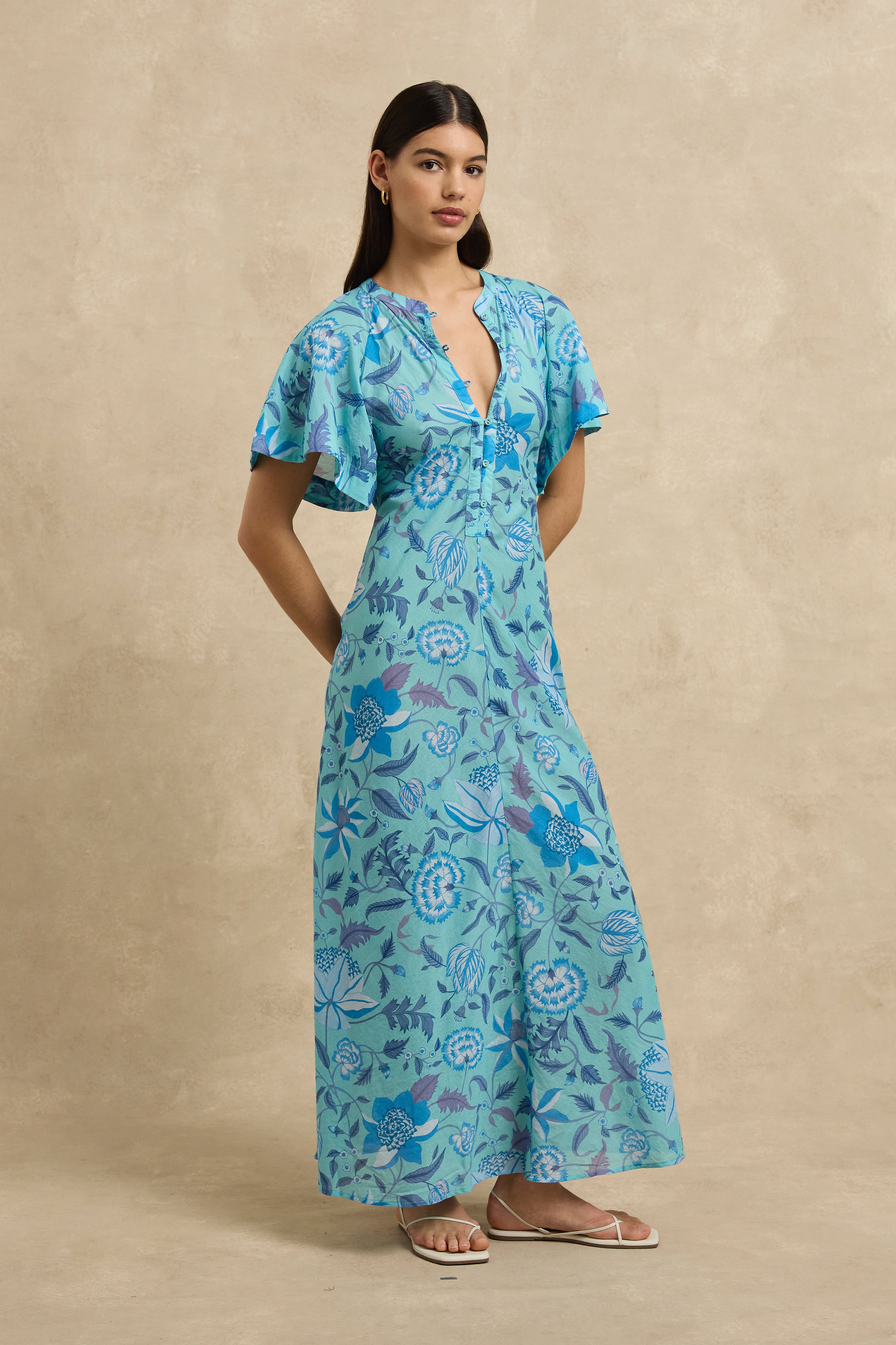 Marin Dress - Shellflower Blue