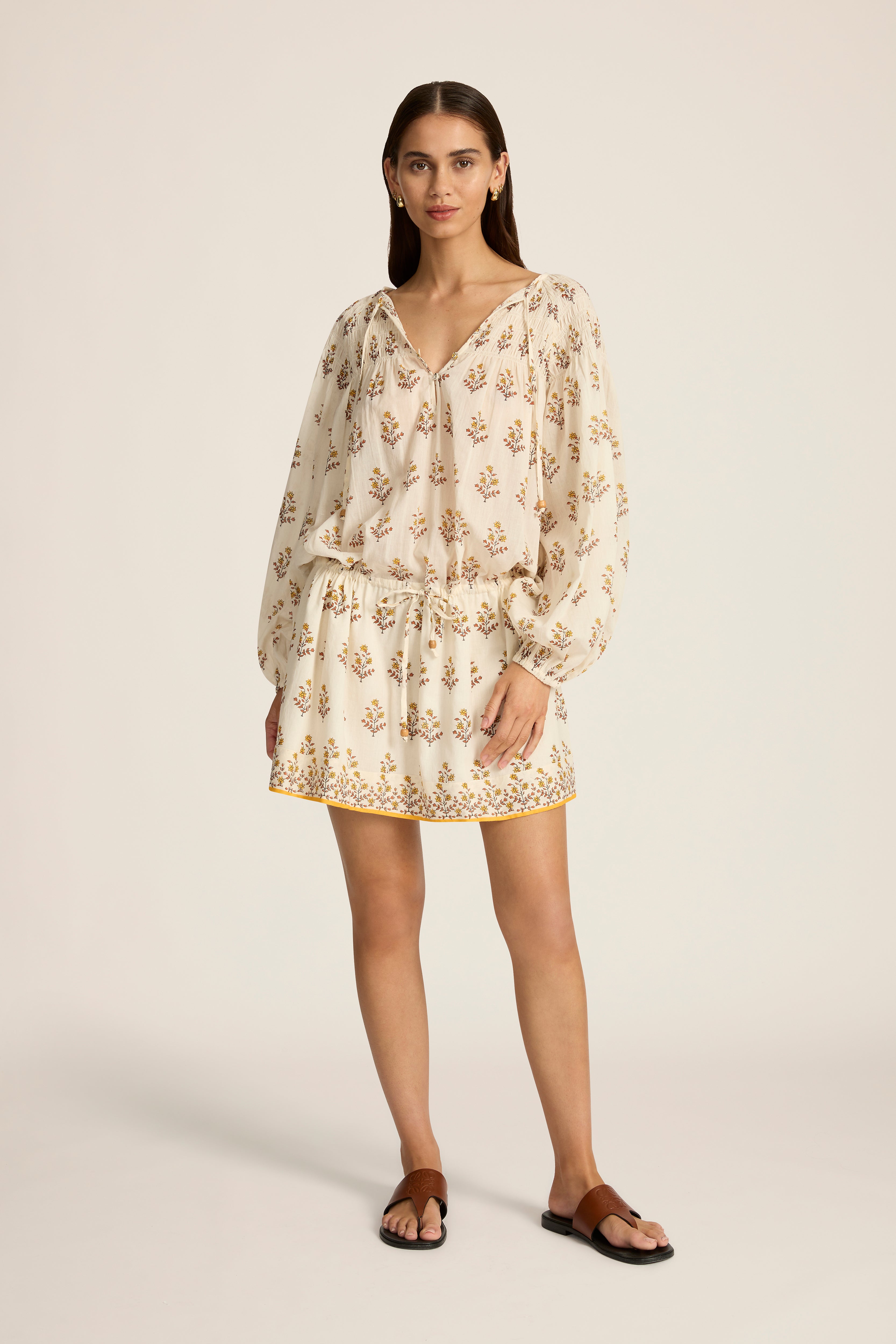 Maya Mini Dress - Palma Golden