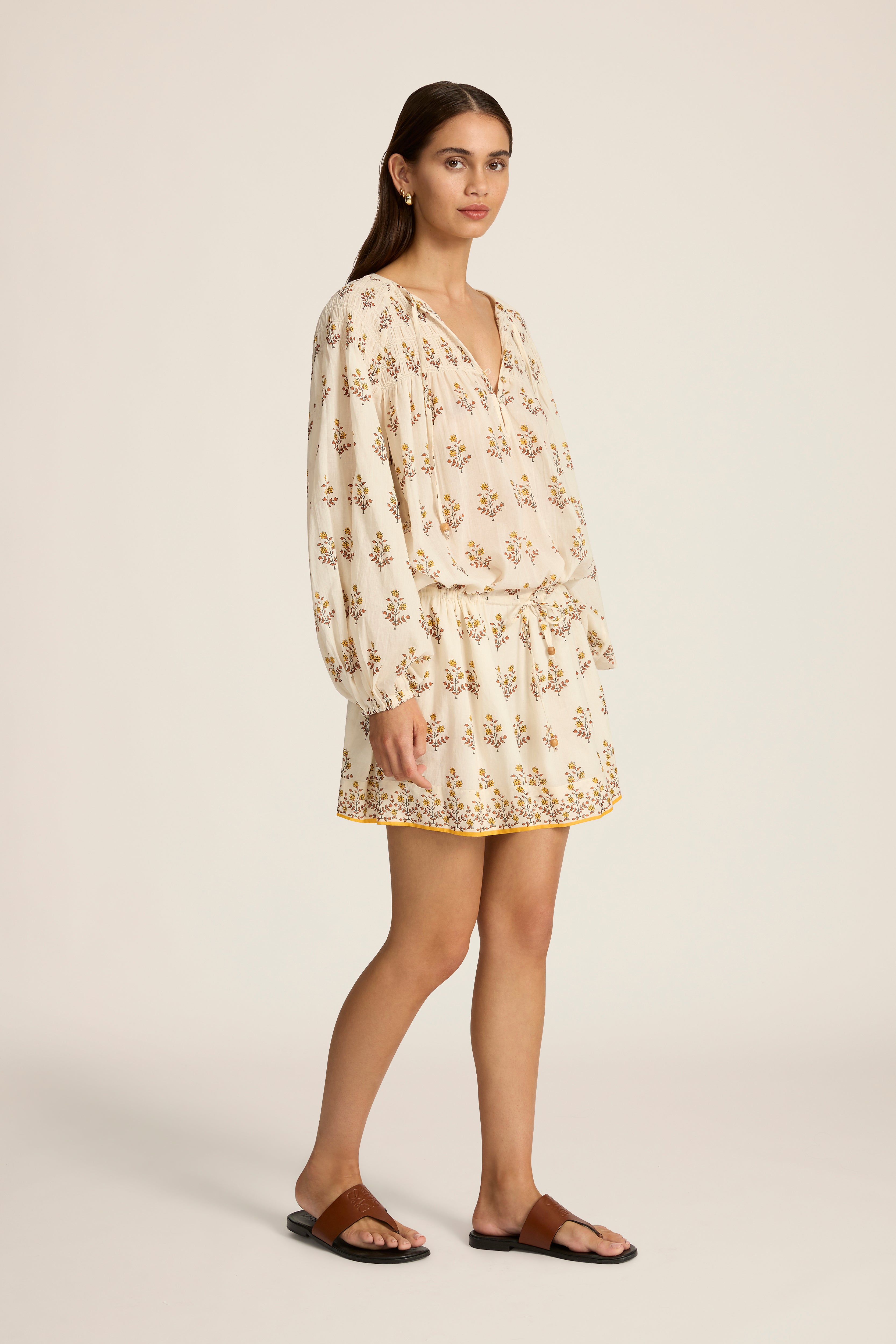 Maya Mini Dress - Palma Golden