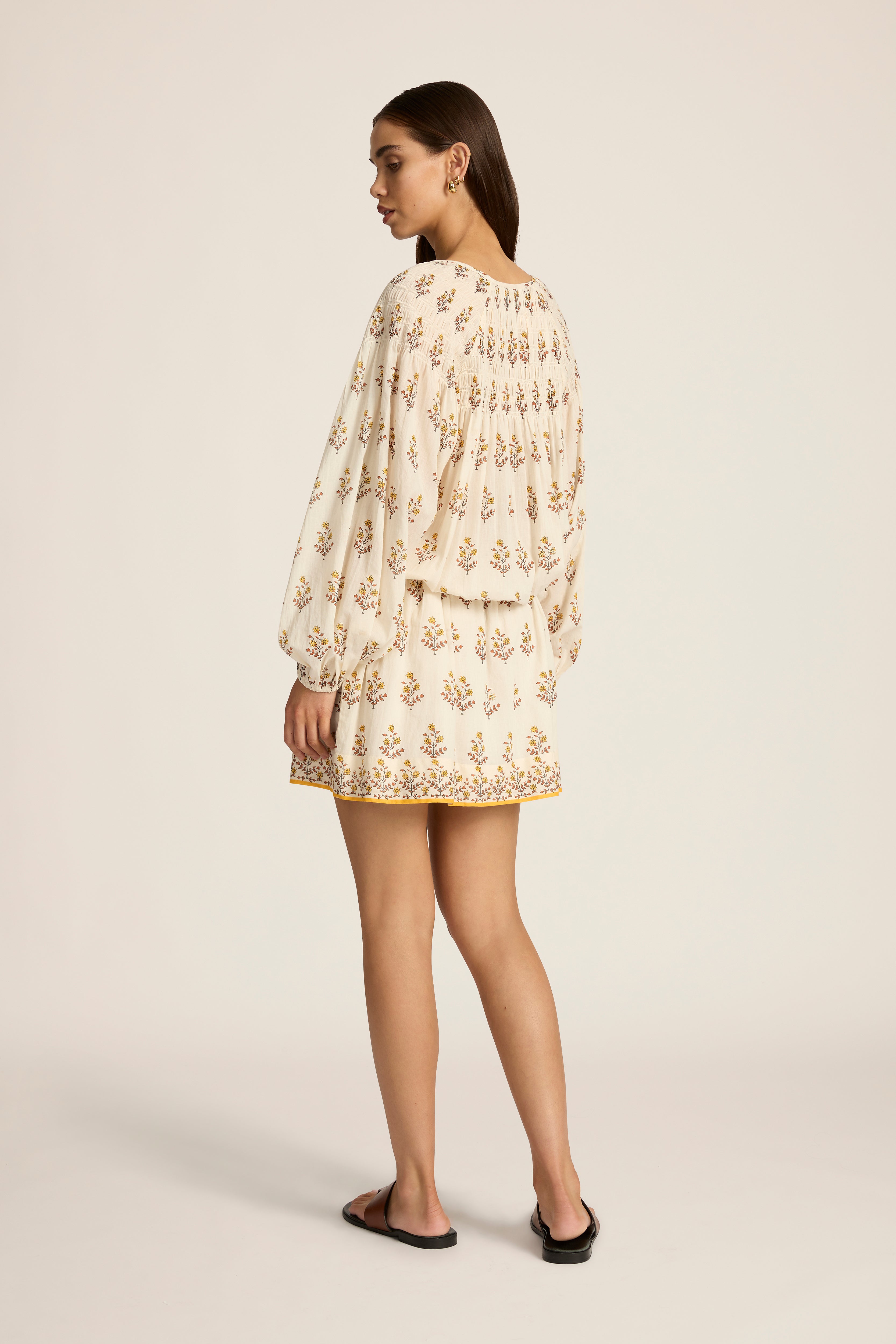 Maya Mini Dress - Palma Golden