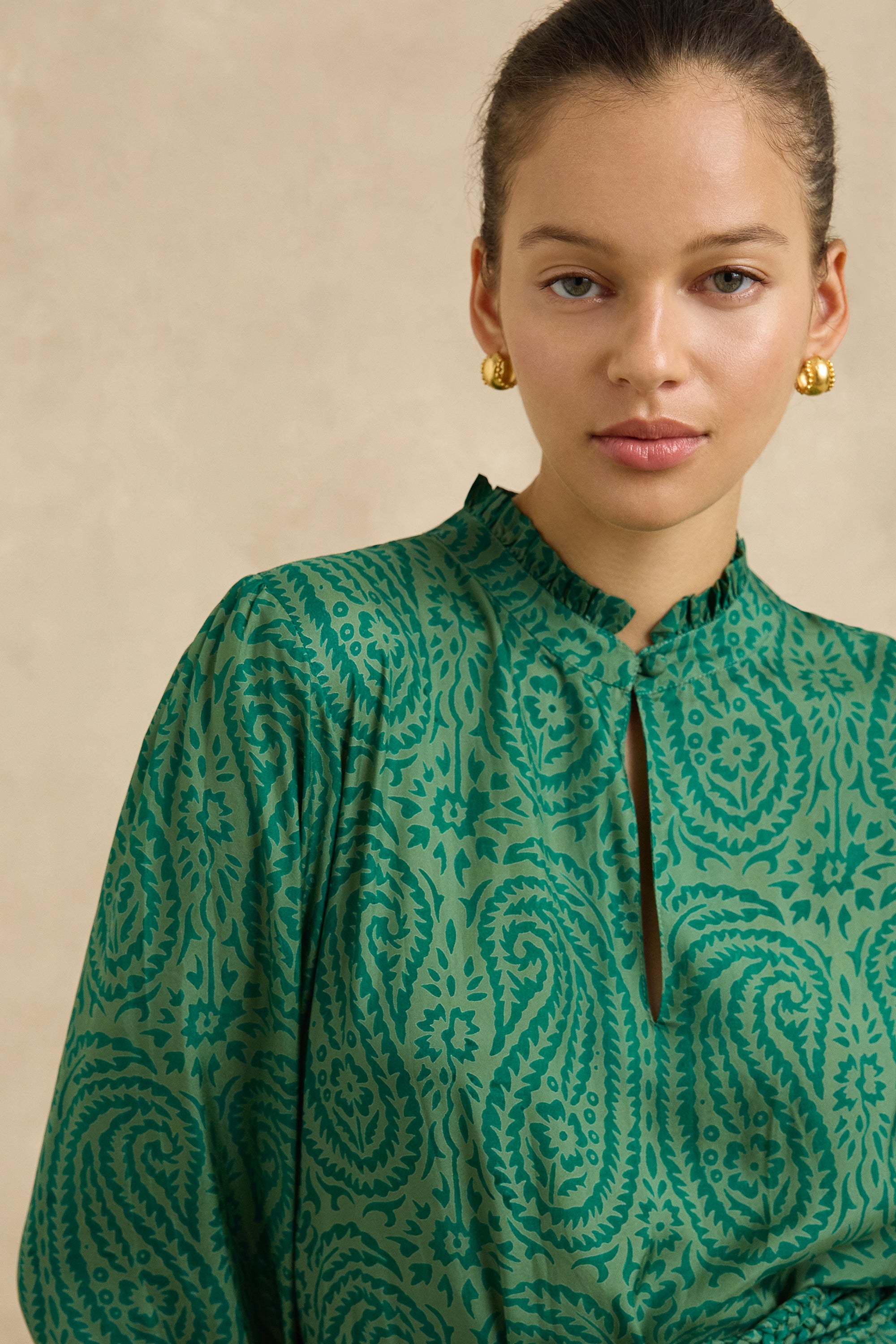 Nala Dress - Paisley Green