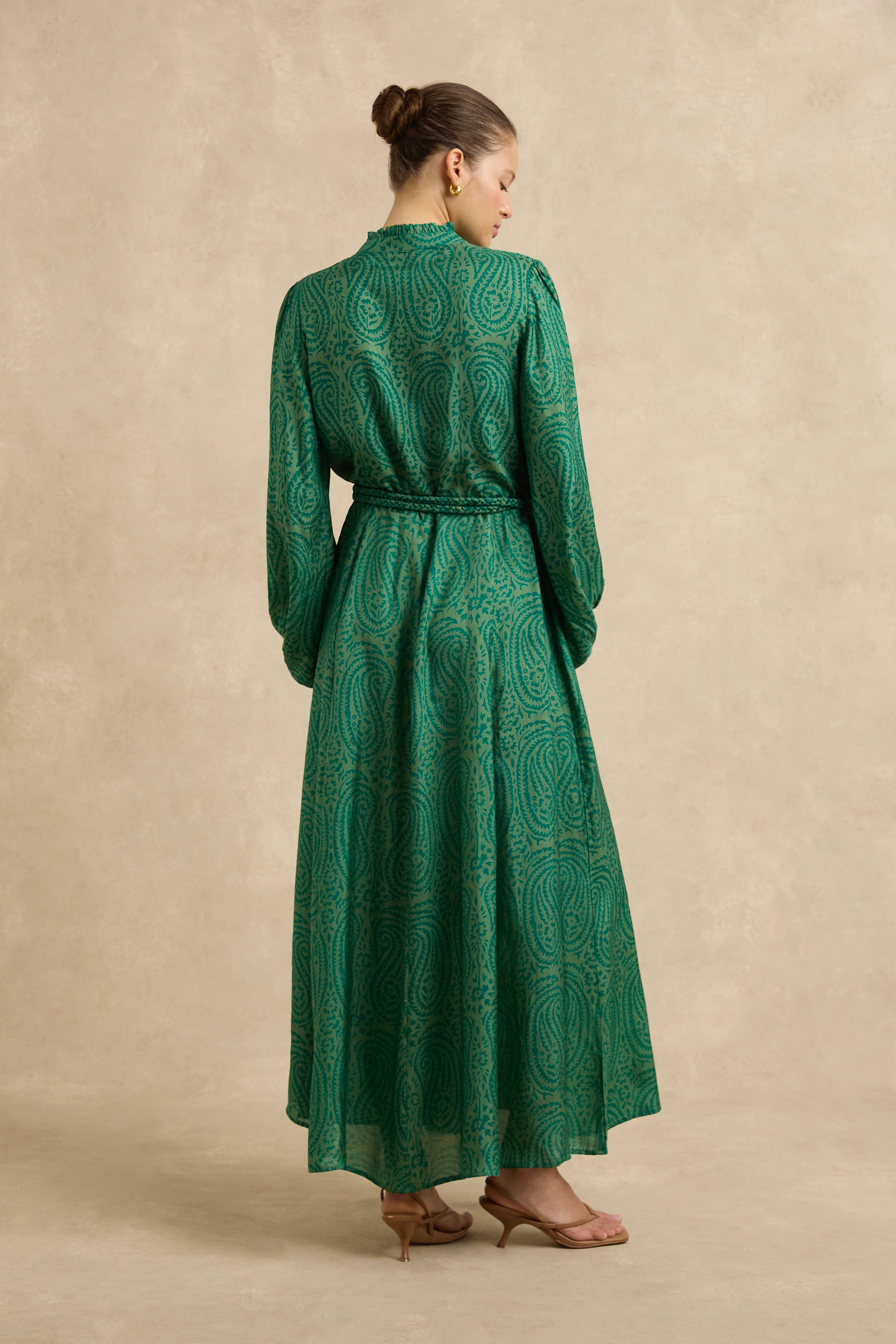 Nala Dress - Paisley Green