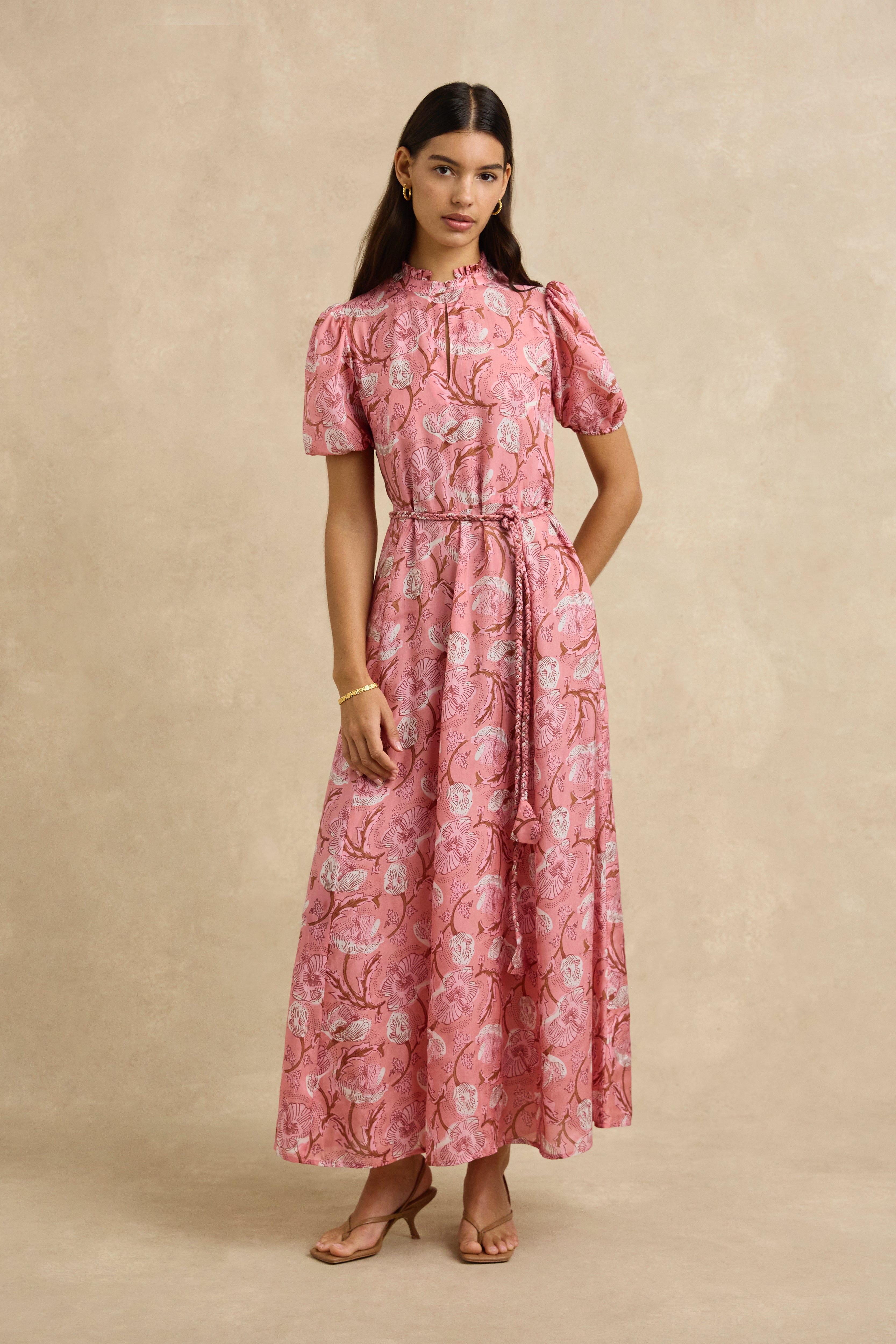 Oceanus Dress - Hibiscus Pink