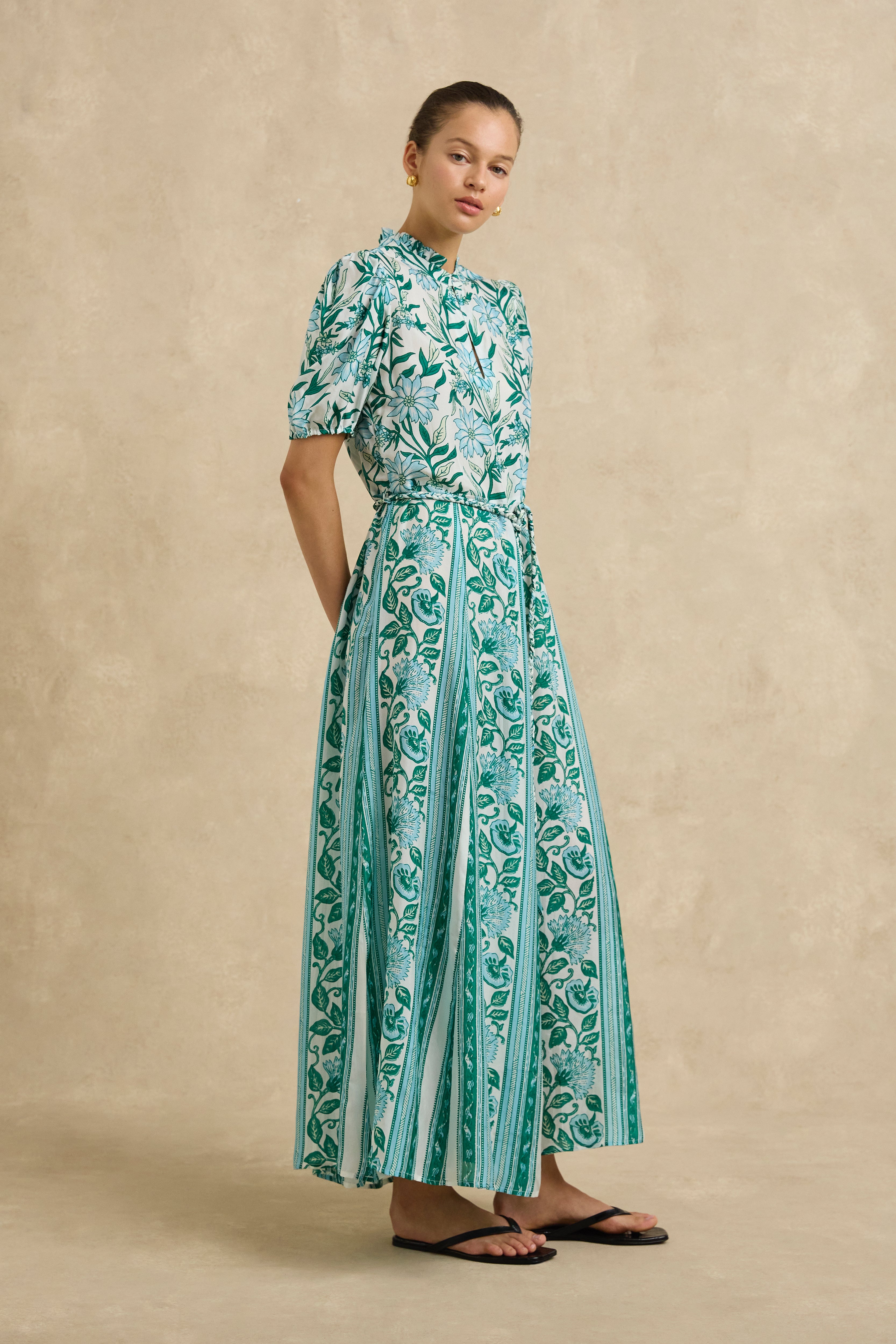 Oceanus Dress - Spring Daisy Light Blue