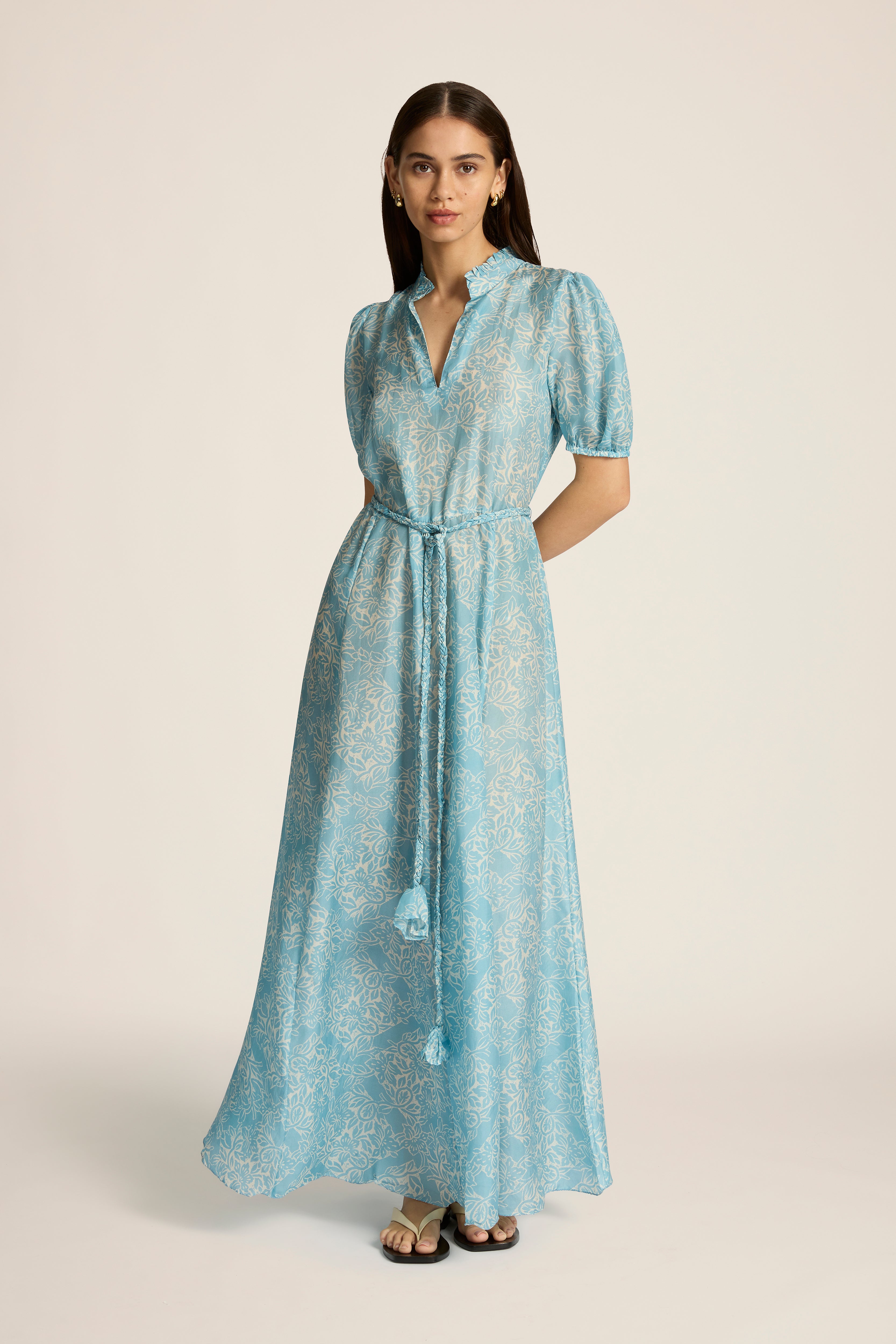 Oceanus Maxi Dress - Lantana Aquamarine