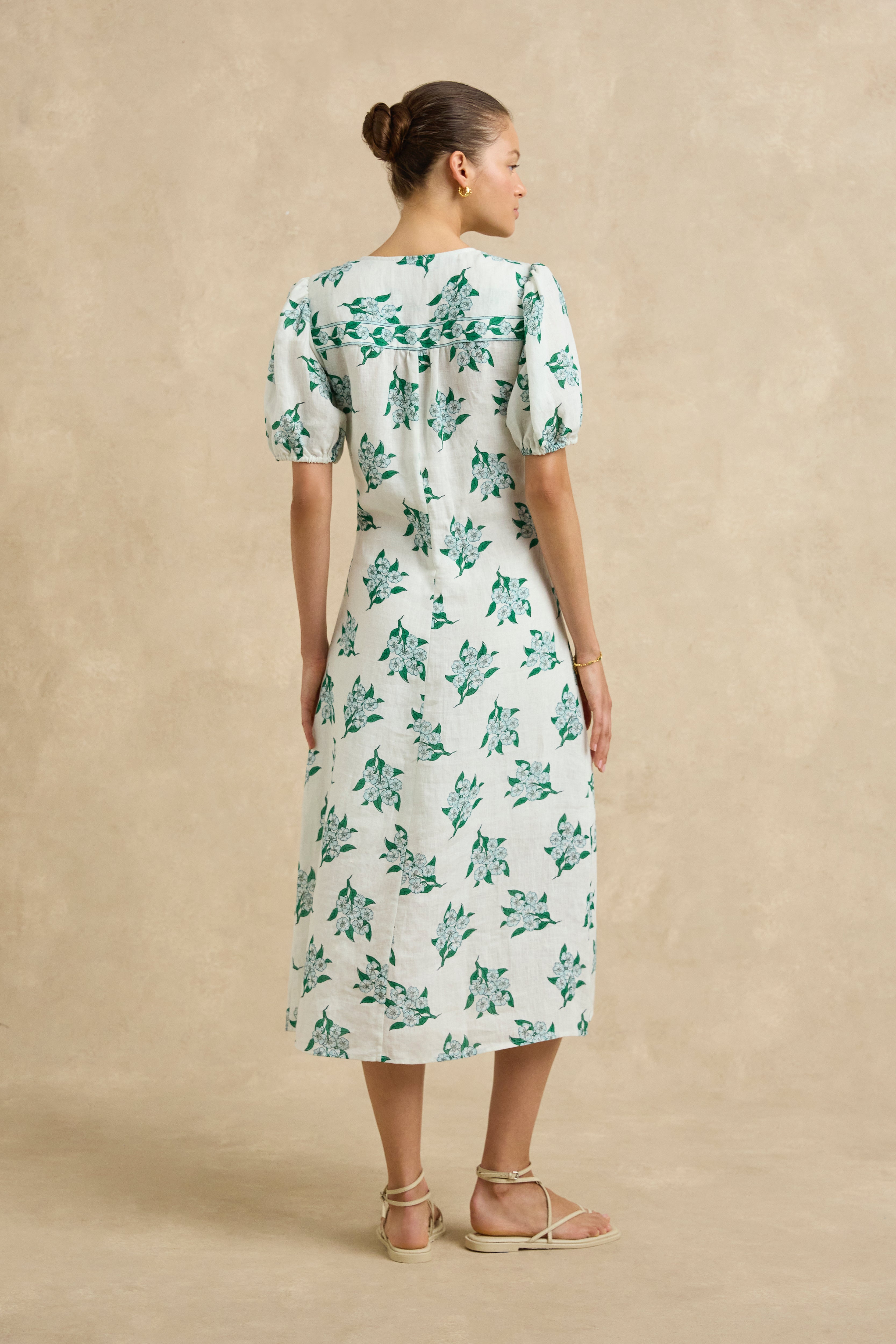 Poppy Dress - Emerald Blossom