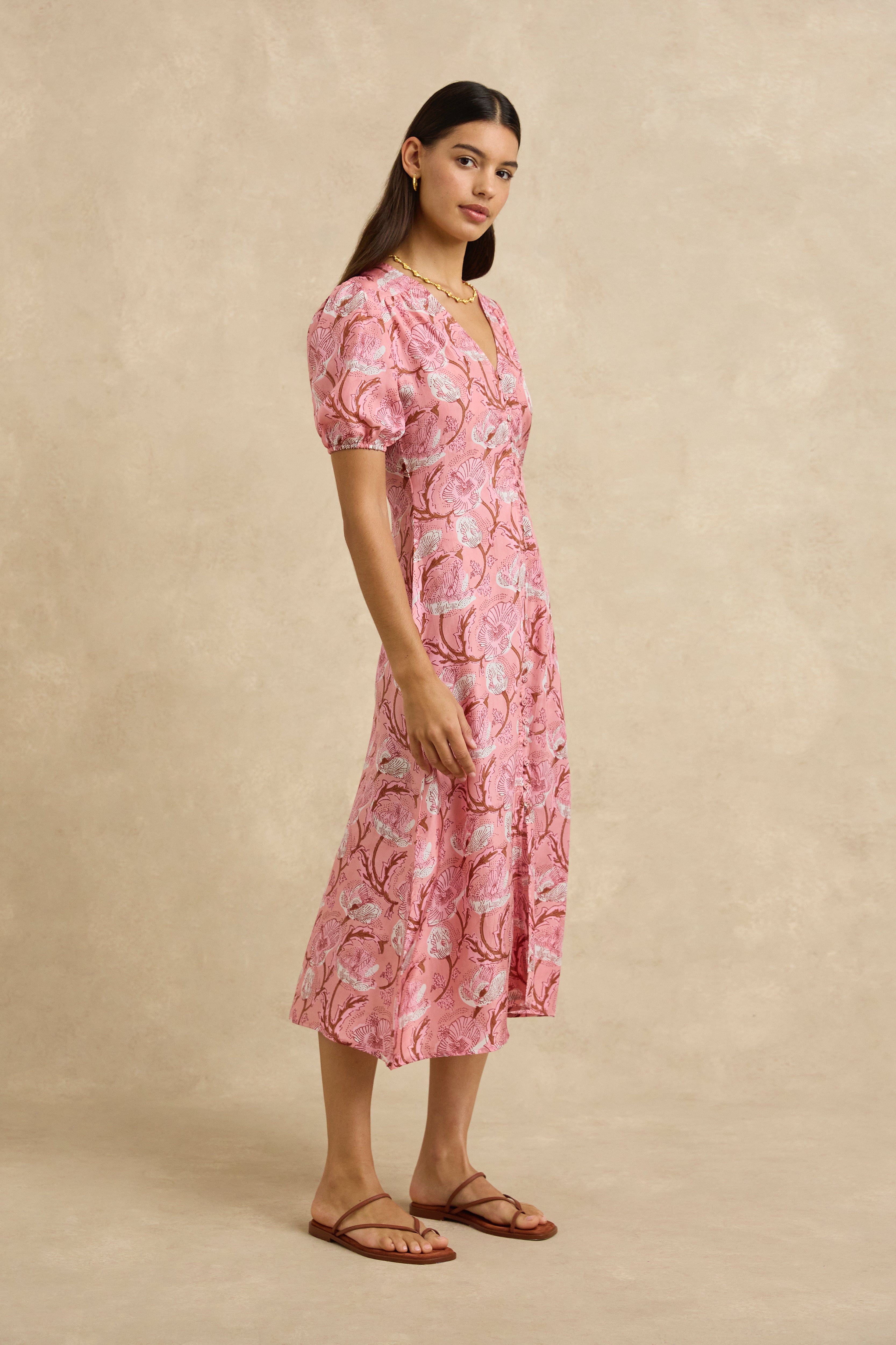 Olivia Dress - Hibiscus Pink