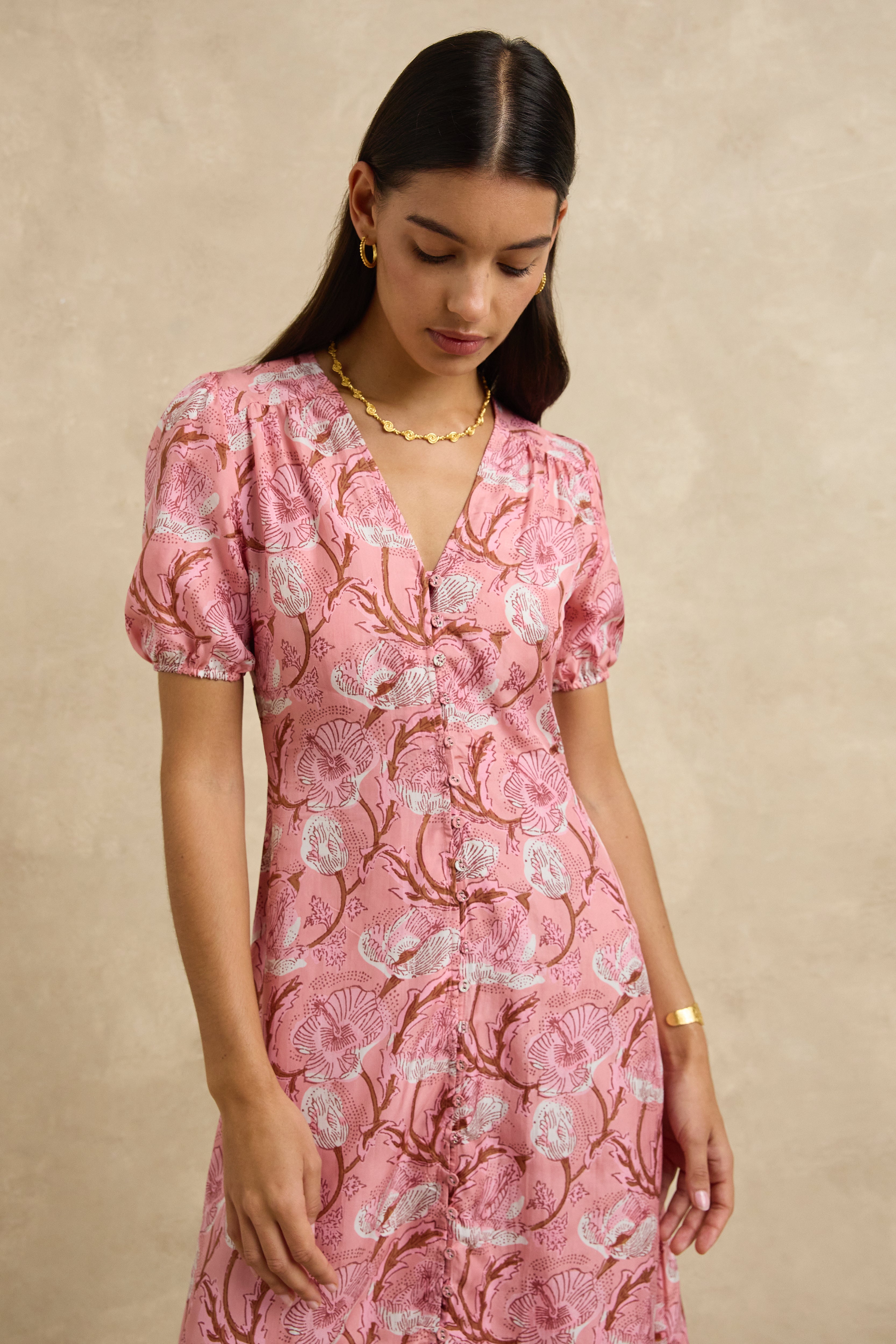 Olivia Dress - Hibiscus Pink