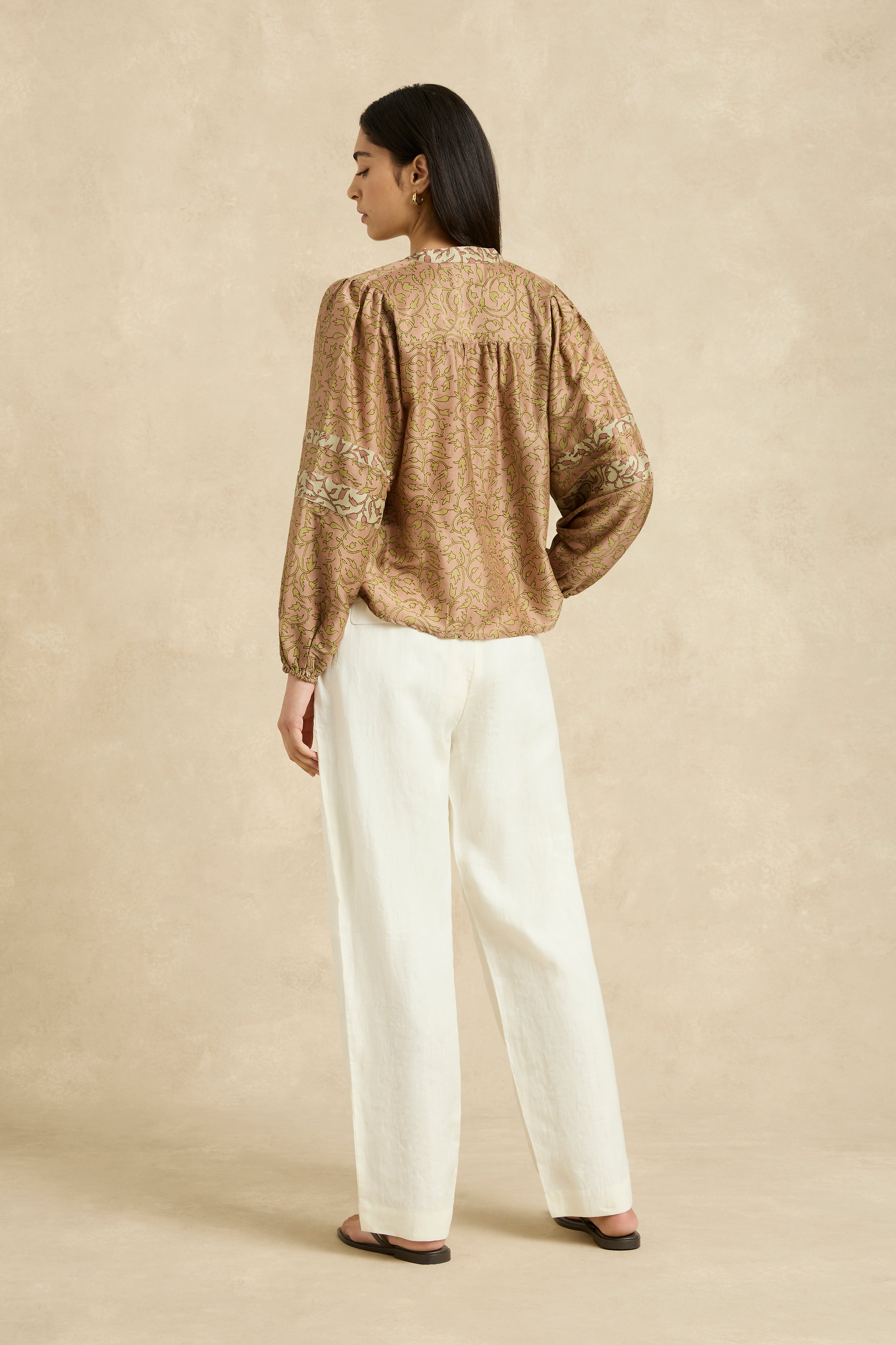 Quinn Blouse - Midnight Vine Khaki