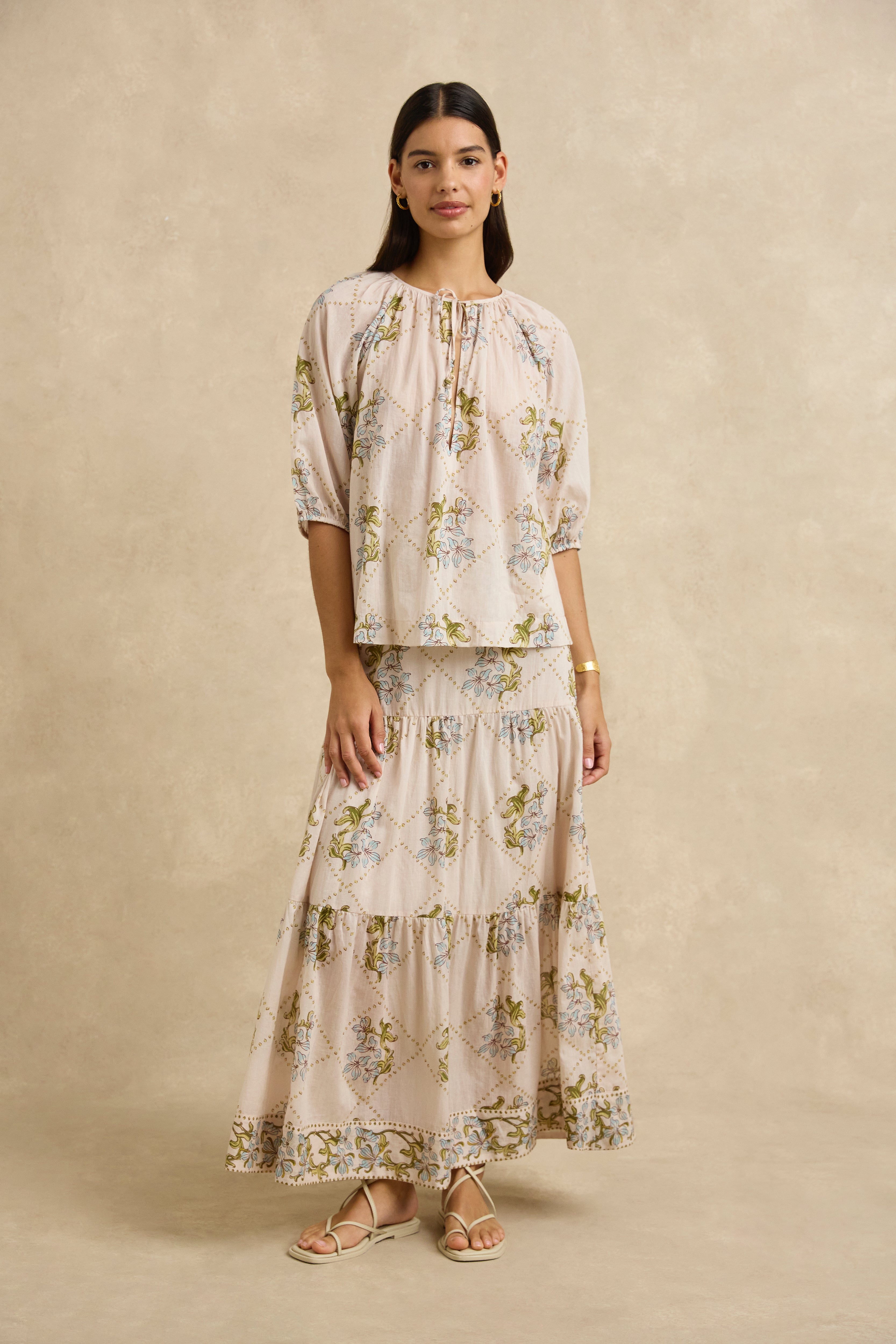 Adira Skirt - Jasmine Nude