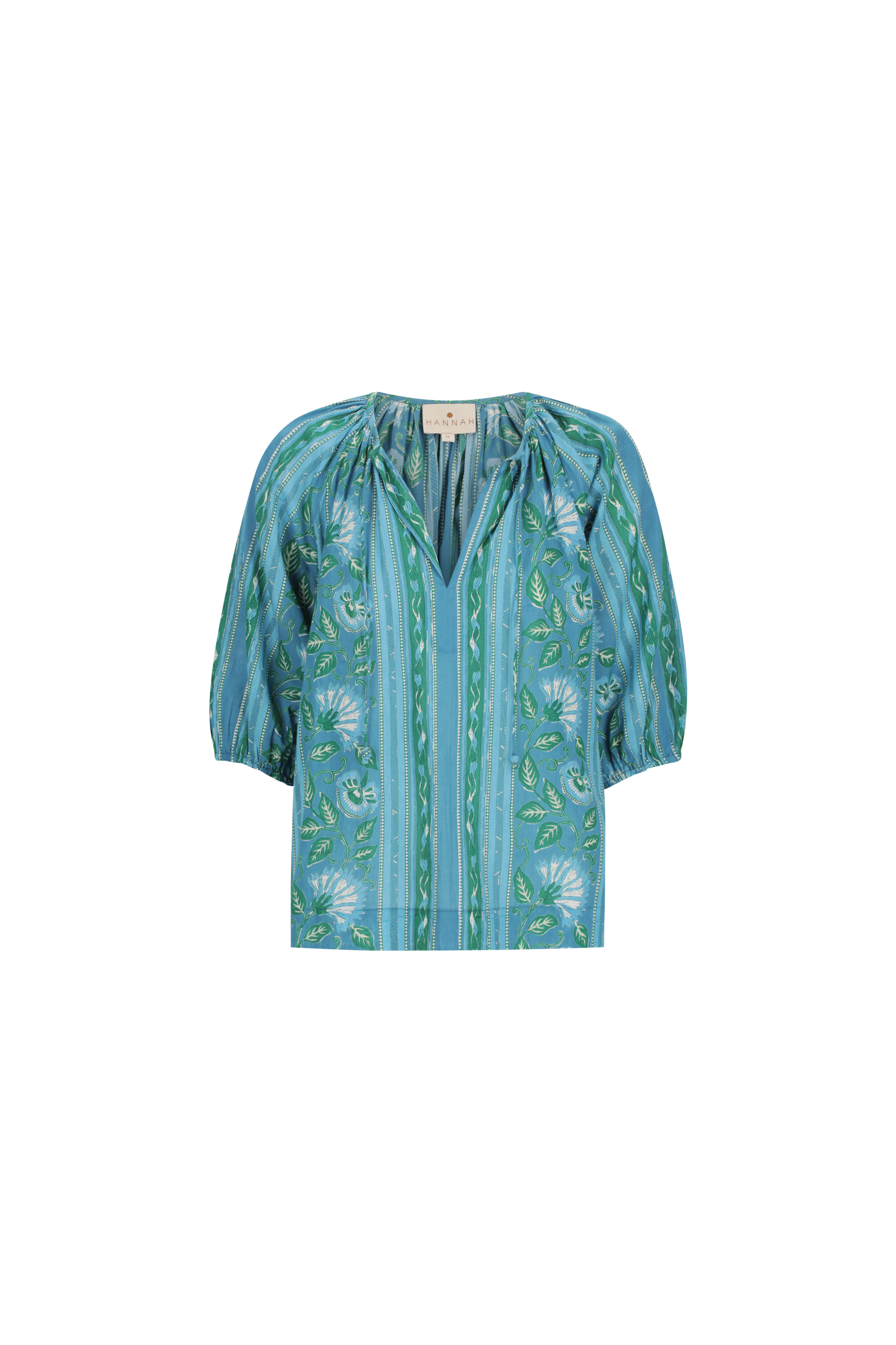 Ria Top - Spring Daisy Blue
