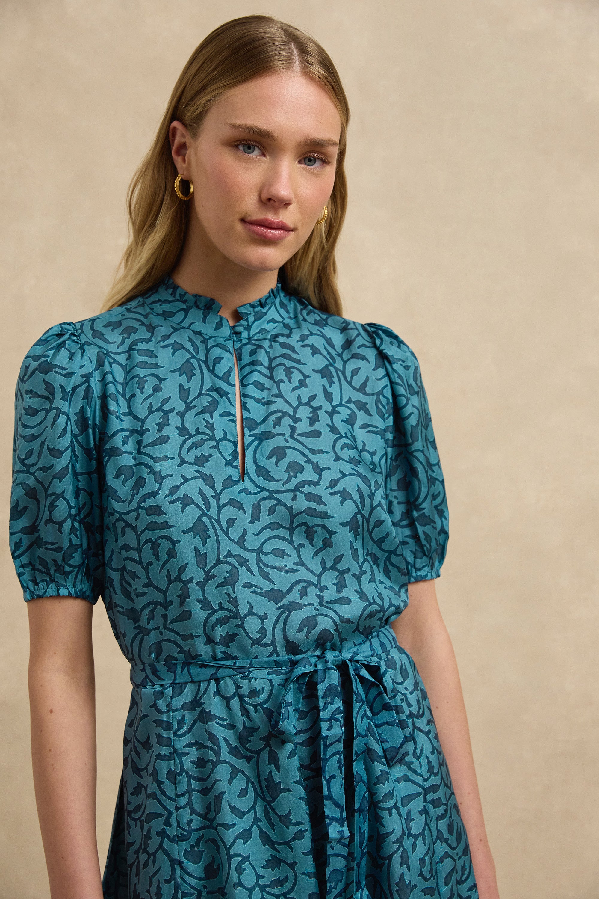 Gaia Dress - Midnight Vine Indigo