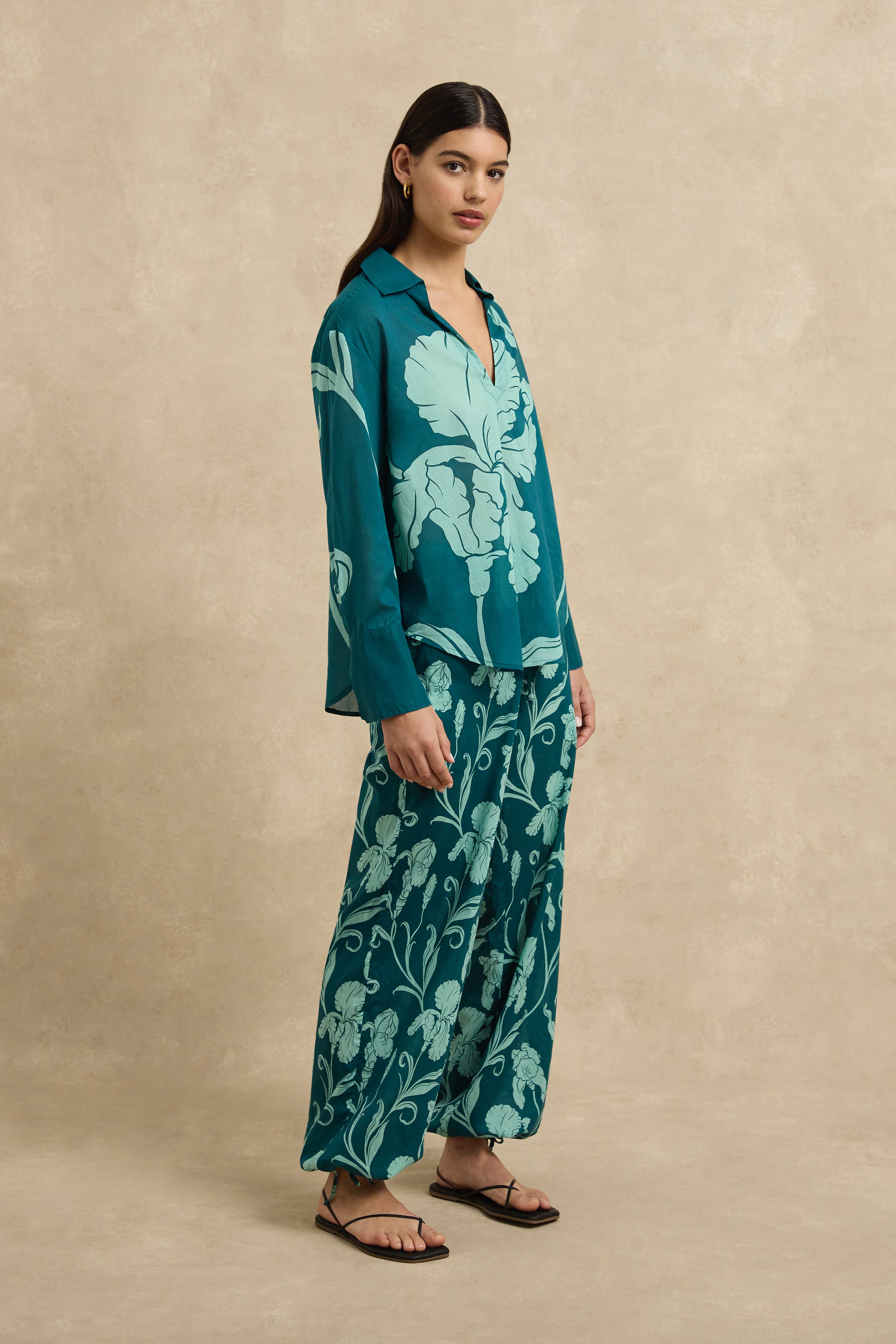 Saffron Shirt - Iris Jade