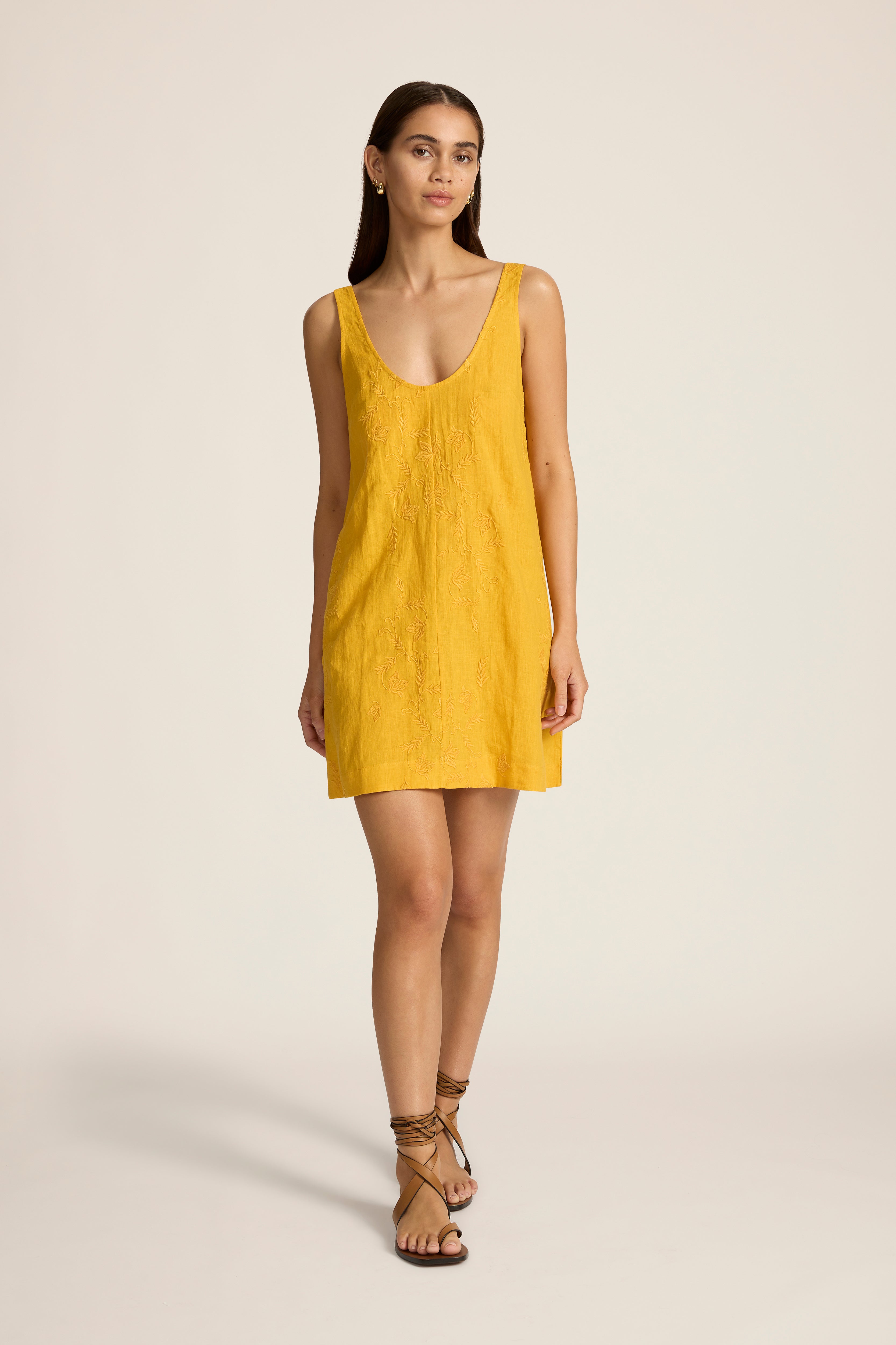 Sara Mini Dress - Verano Marigold