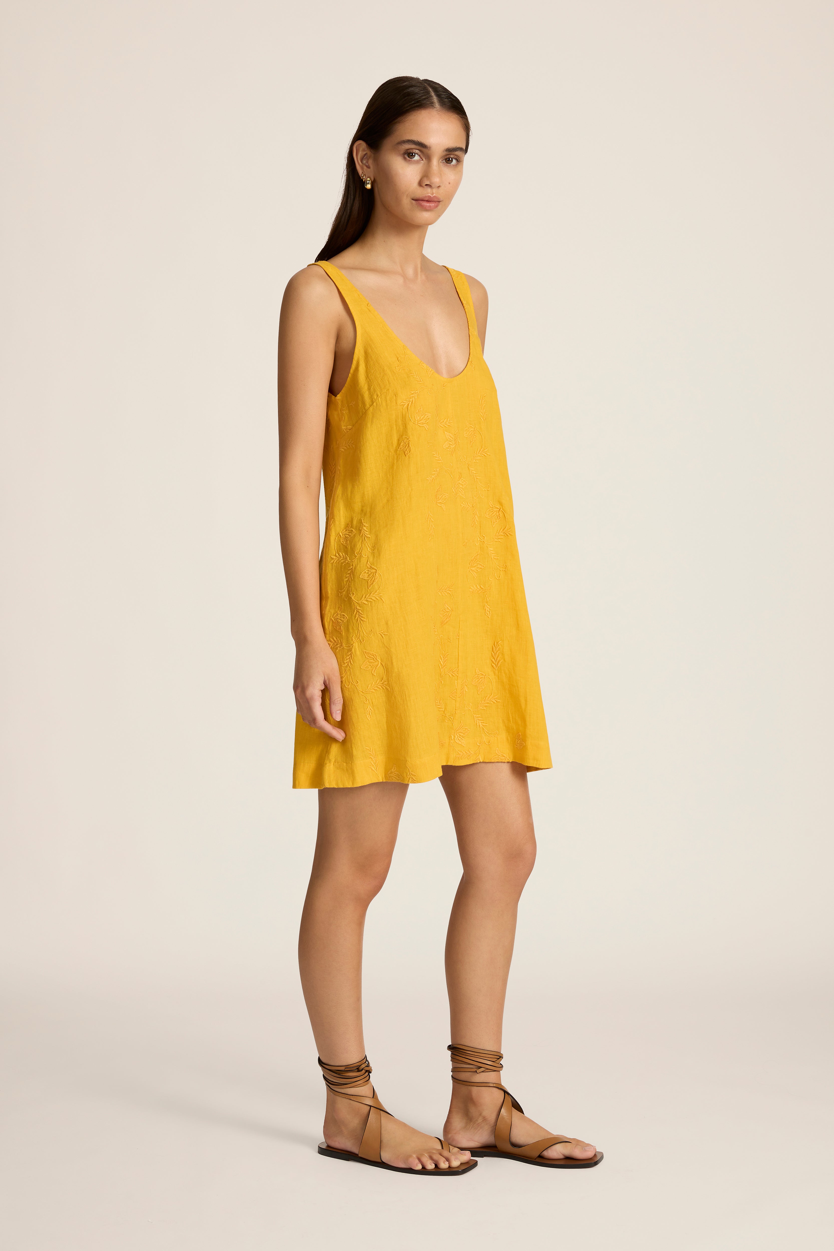 Sara Mini Dress - Verano Marigold